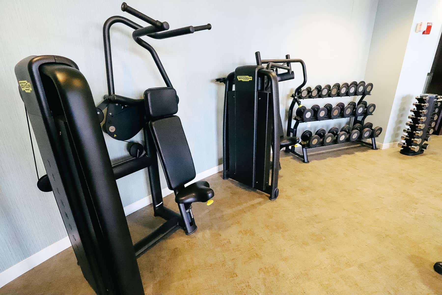 exercise equipment at the Yacht Club