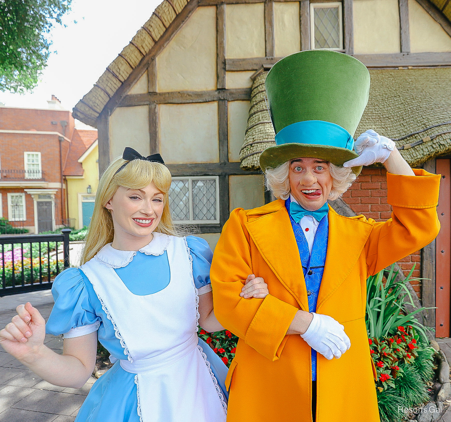 Alice and Mad Hatter at Epcot Surprise Meet-and-Greet