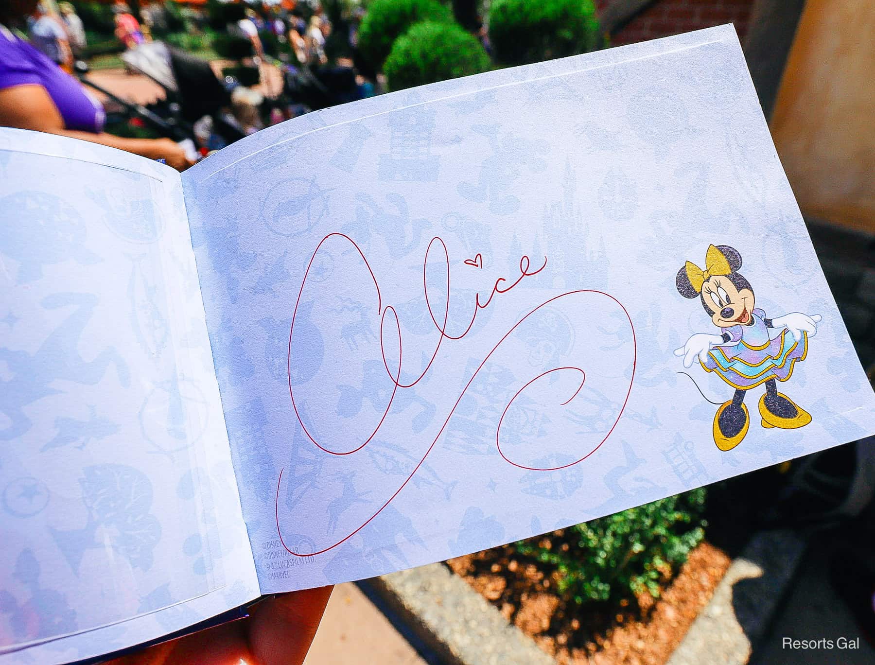 Alice in Wonderland character autograph 