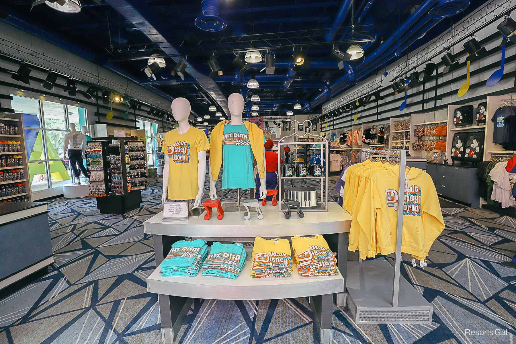 interior of the gift shop at Disney's All-Star Music 