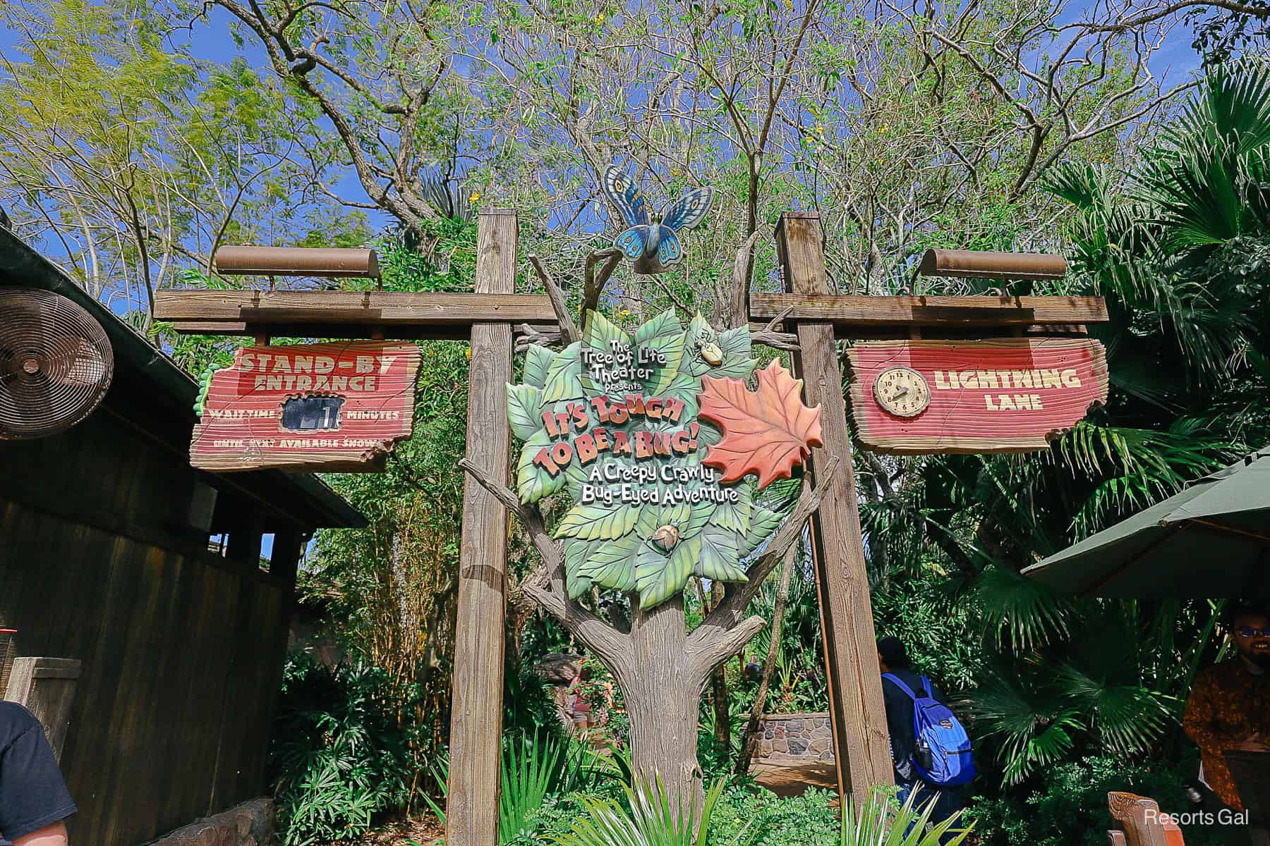 It's Tough to Be a Bug attraction entrance at the Tree of Life Theater 