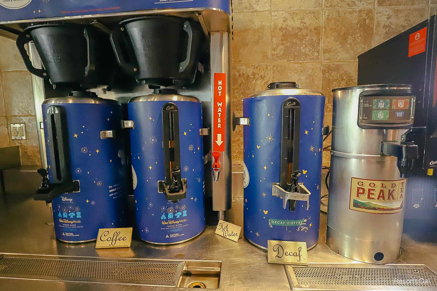 refill coffee station at The Mara at Disney's Animal Kingdom Lodge 