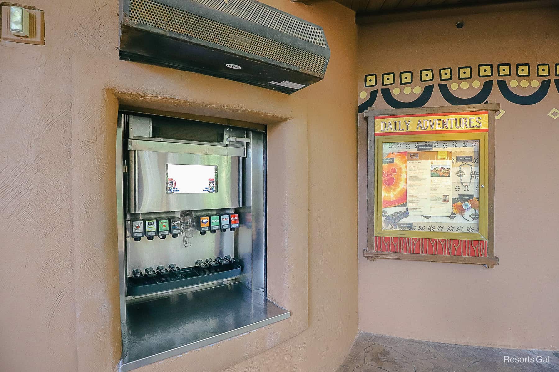 the refillable beverage station near the Samawati Springs Pool 