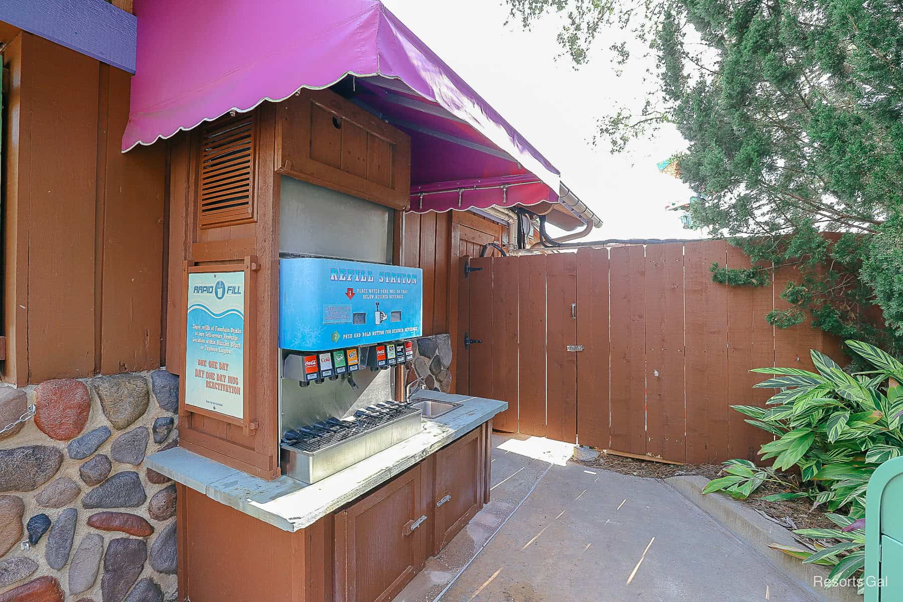 Avalunch beverage refill station at Blizzard Beach 