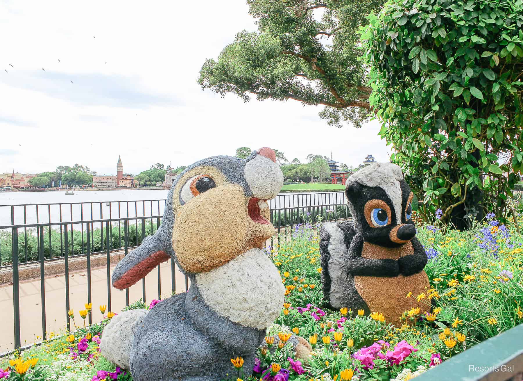 Thumper and Flower in 2019 topiary 