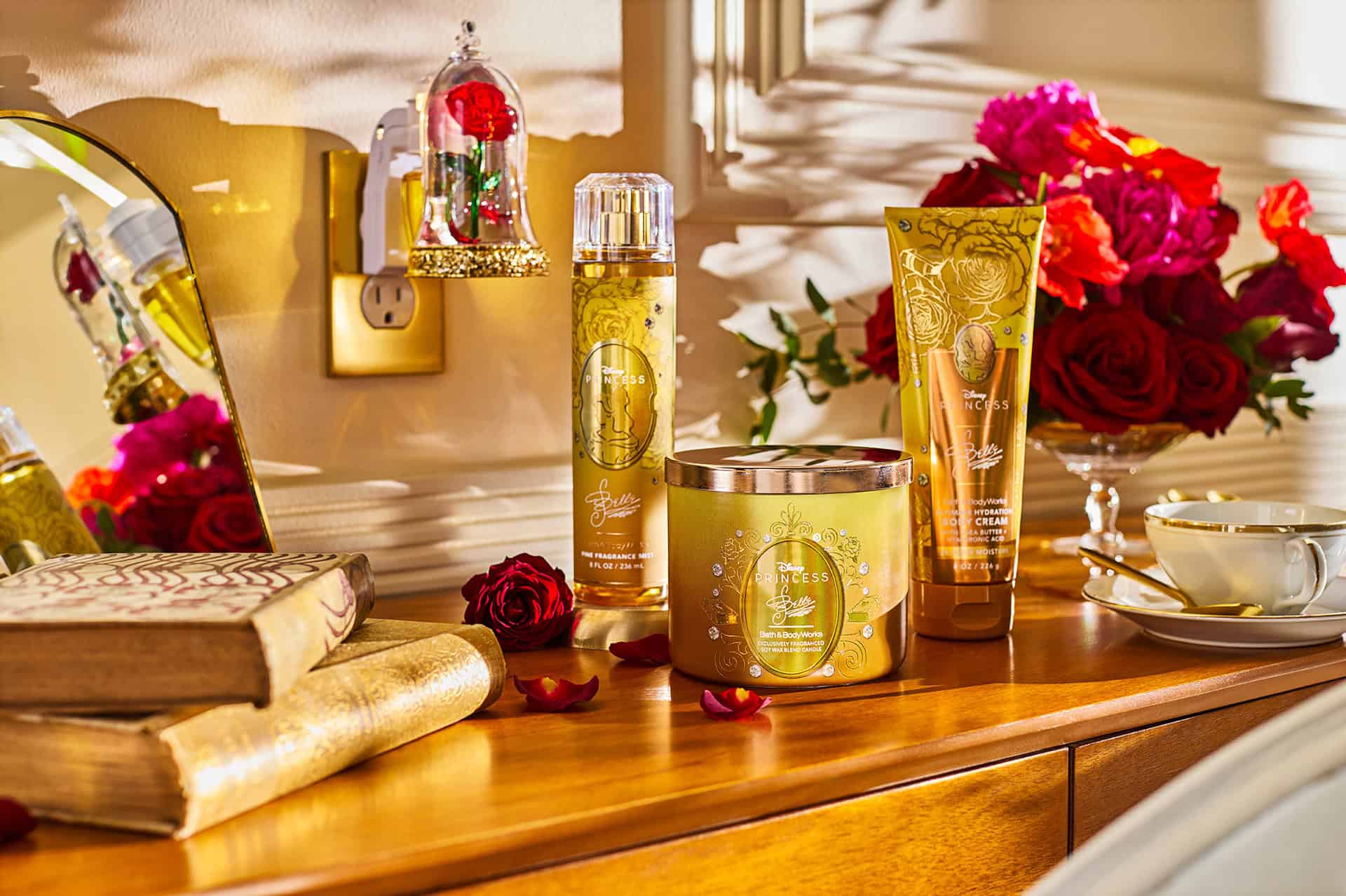 Belle Princessed Inspired Gold Collection from Bath and Body Workds