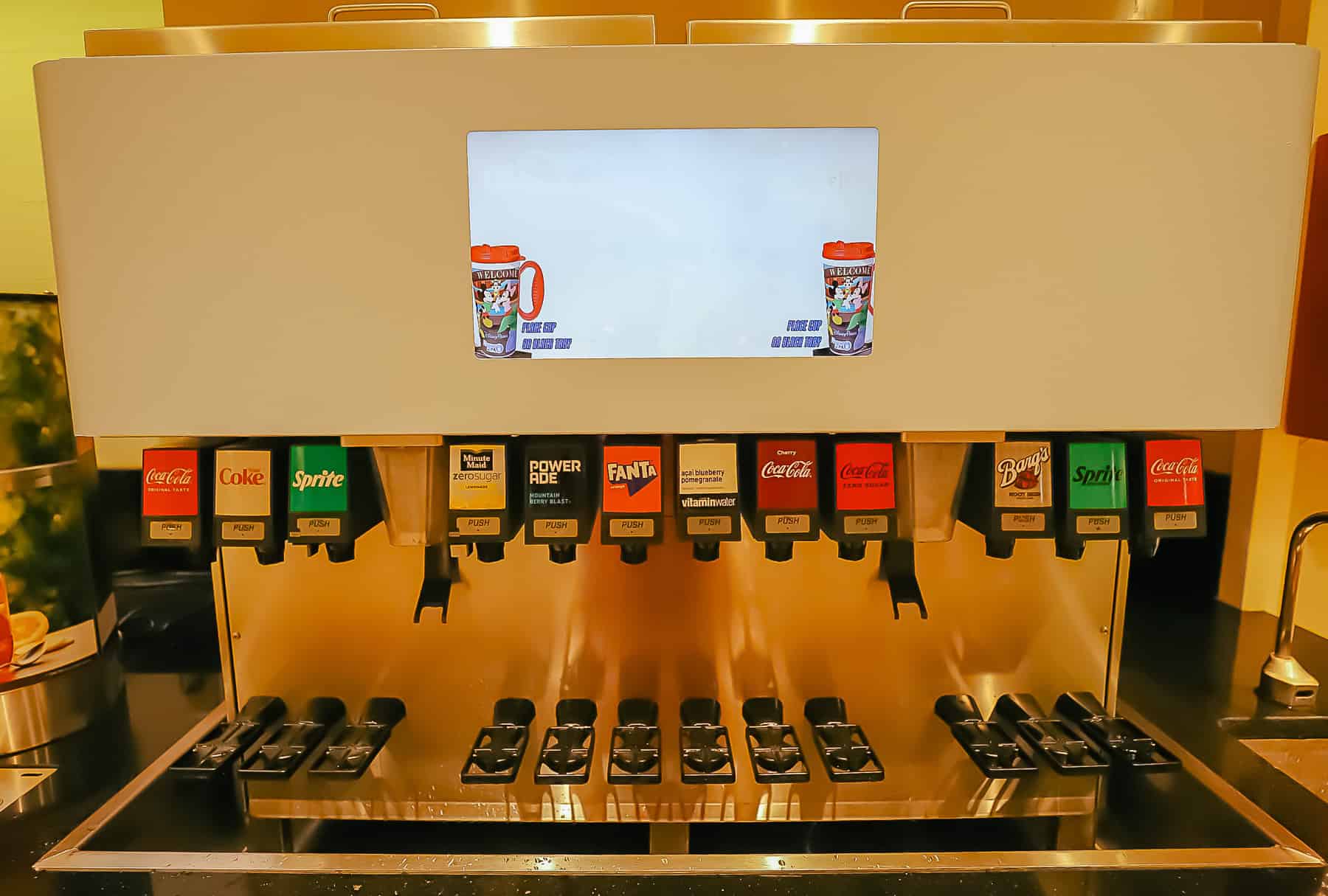soda refill machine for Rapid Fill mugs at Disney's Beach Club Marketplace 