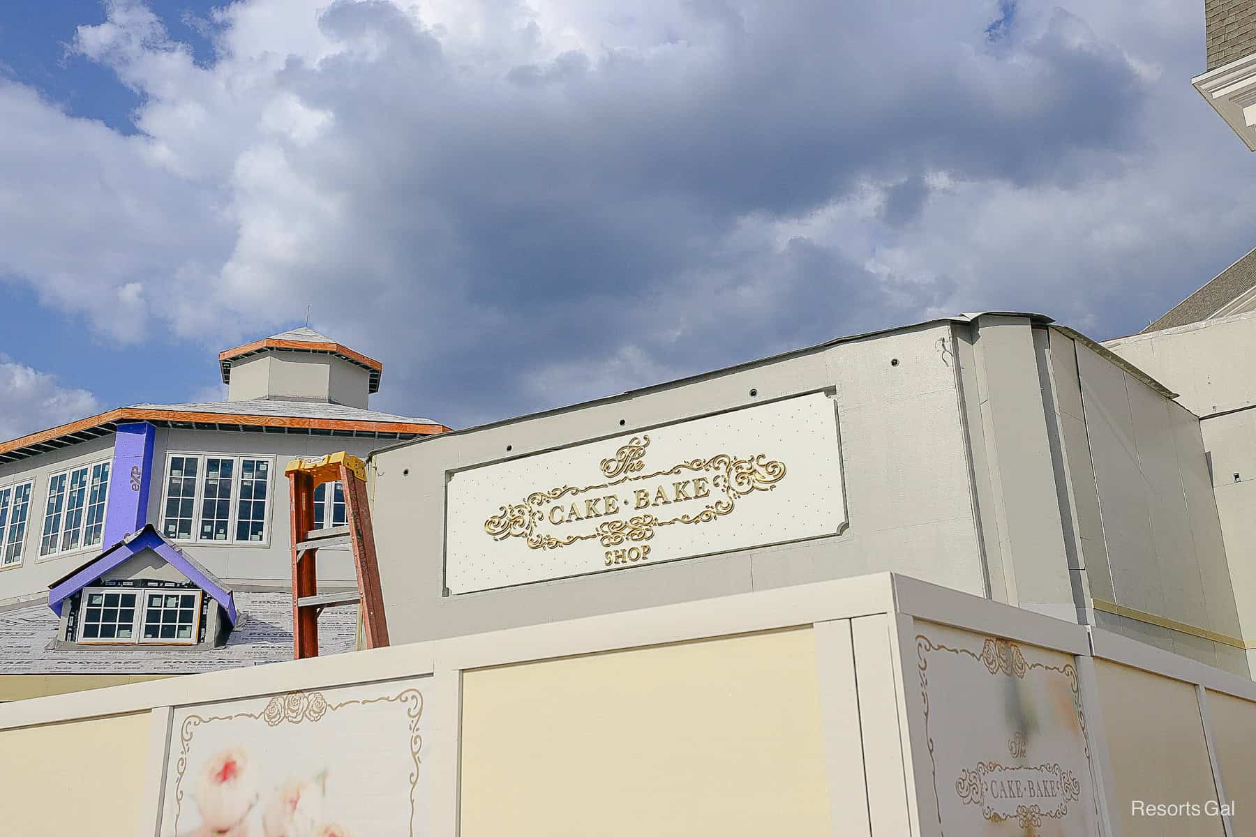 the new Cake Bake Shop signage at Disney's Boardwalk 