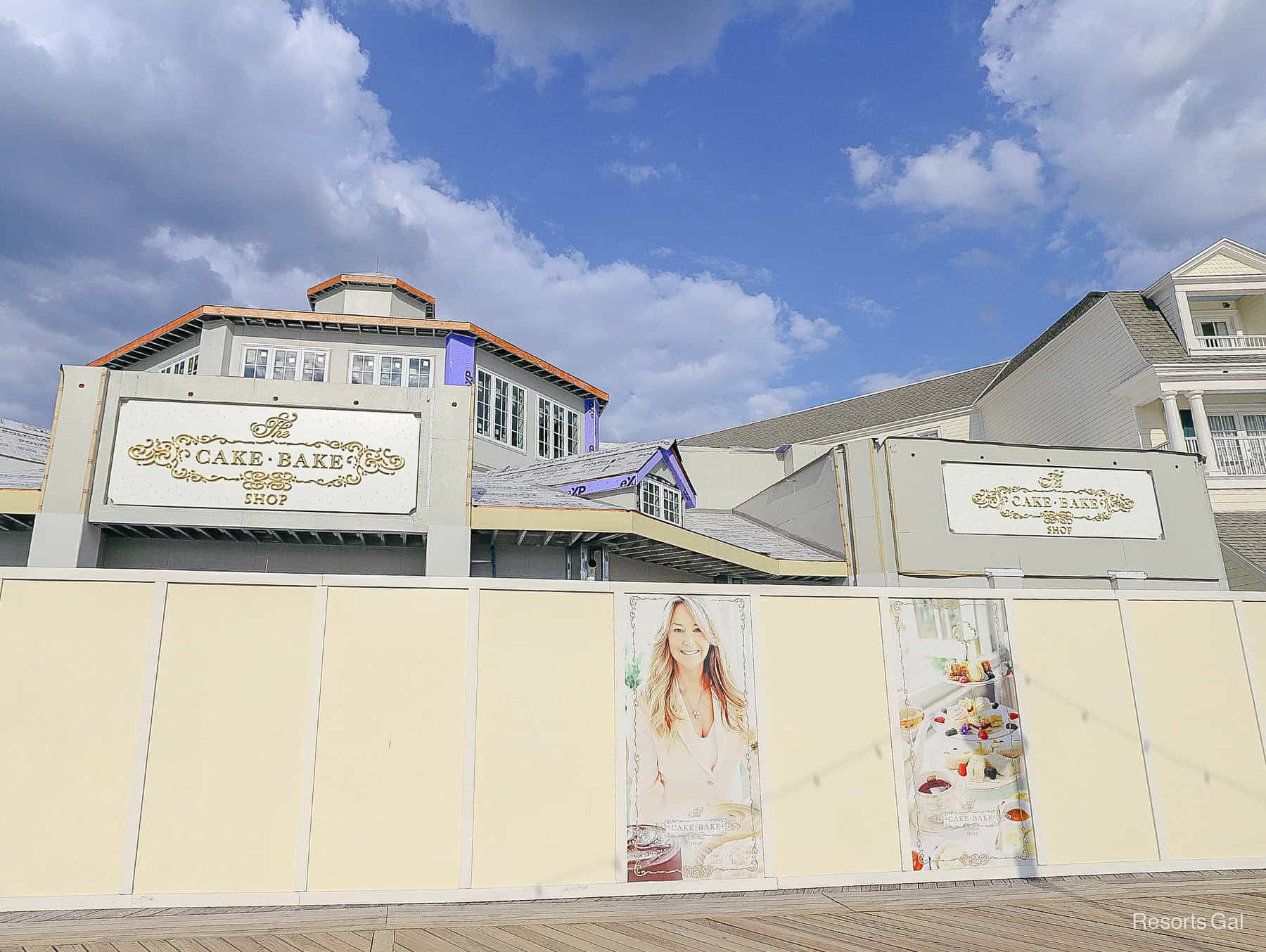 two new Cake Bake Shop signs at the Boardwalk 