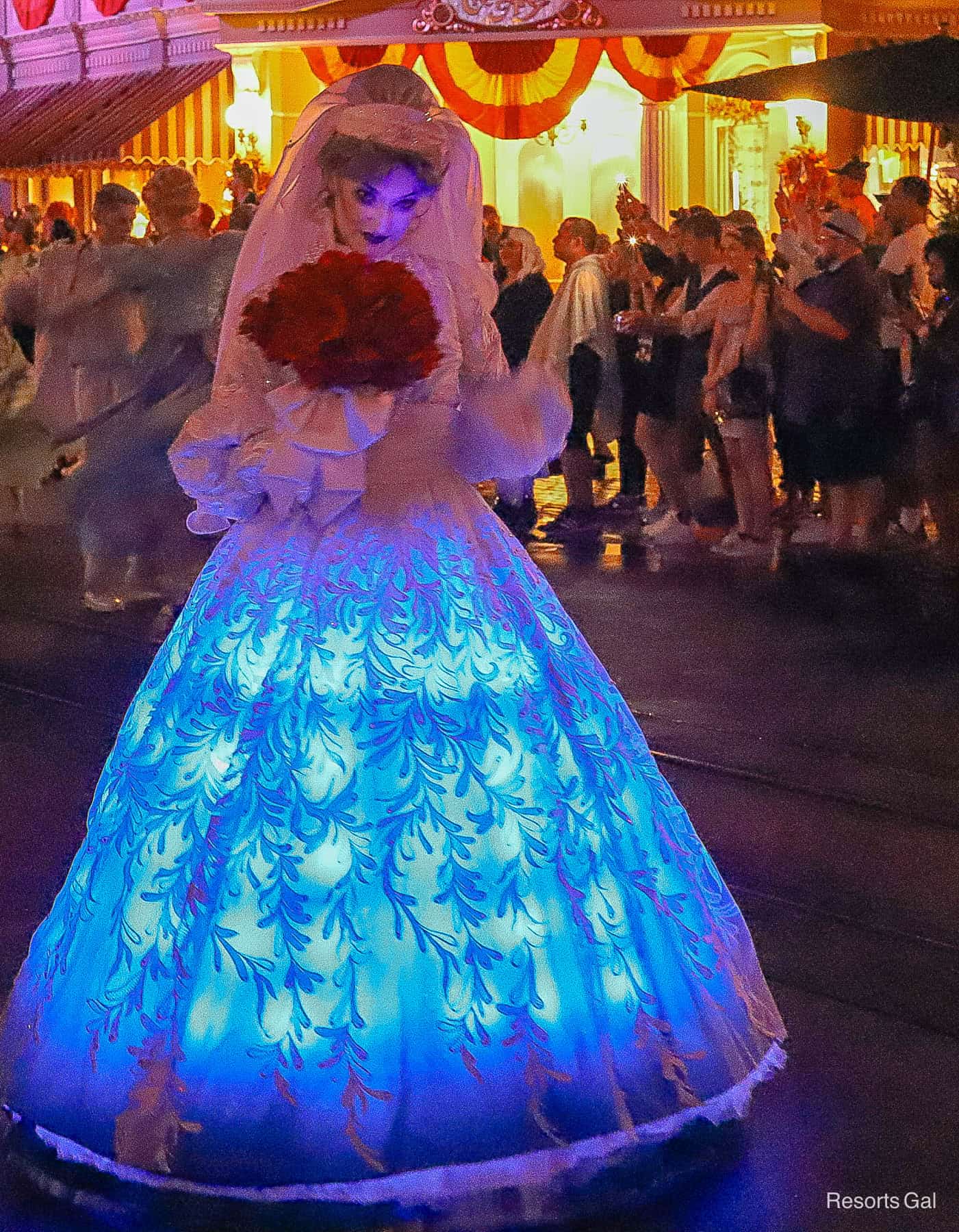 Constance Hatchaway in her ghostly bridal gown 