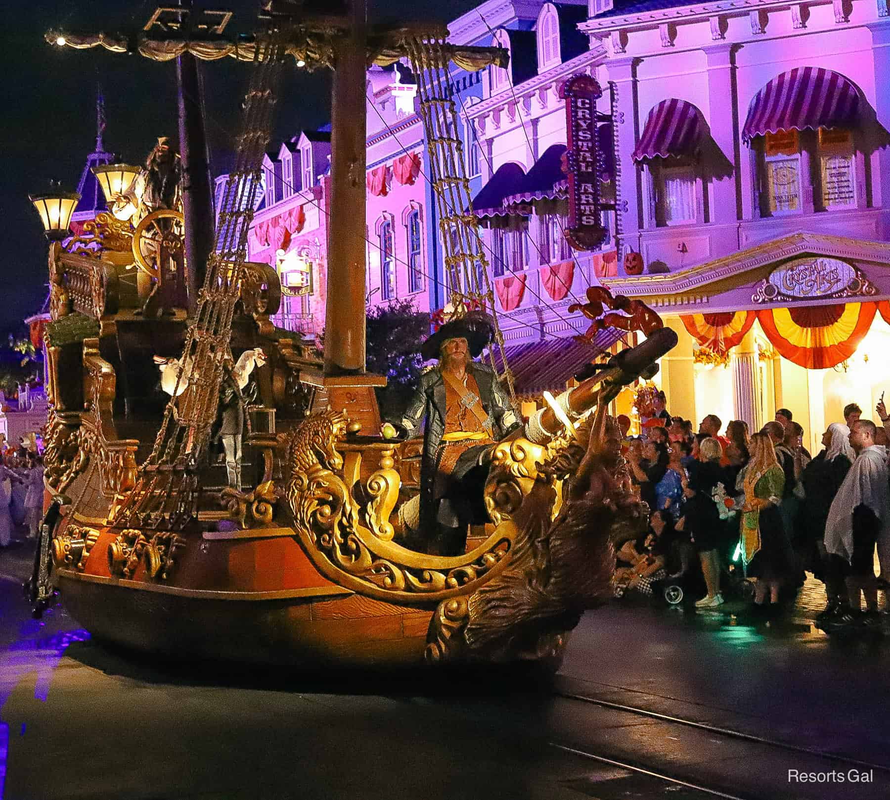 Captain Barbossa in the Boo To You Parade