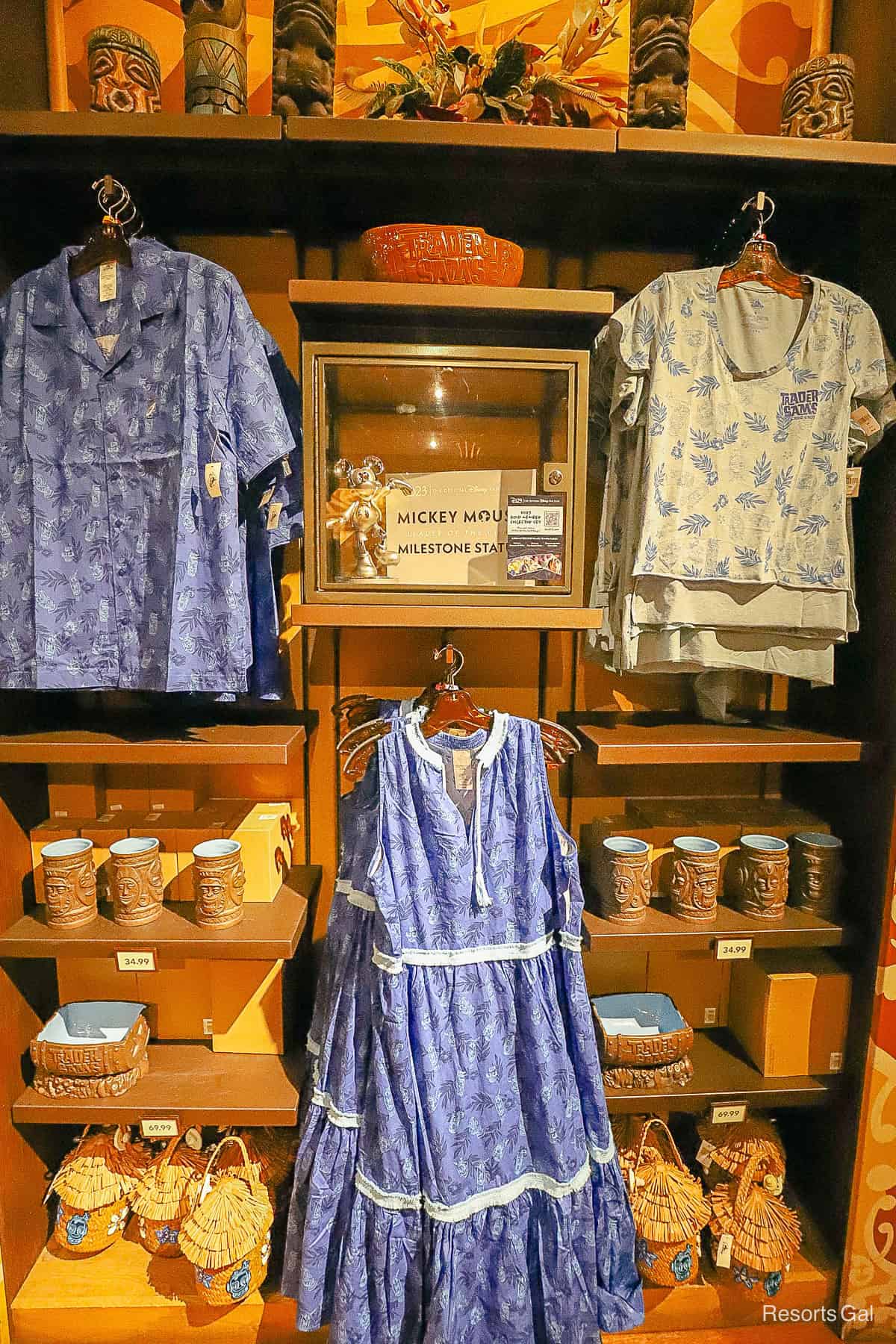 a display with items from Trader Sam's 