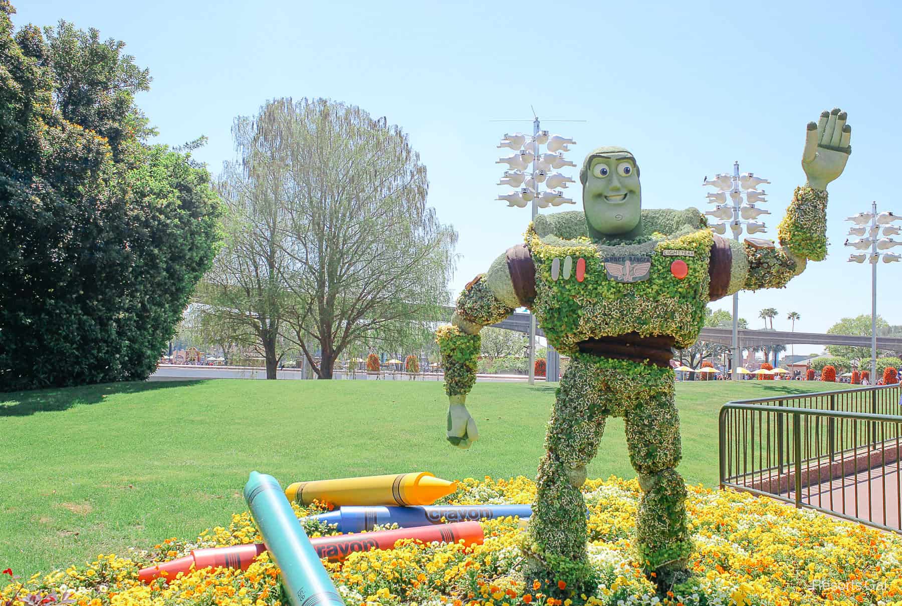 Buzz Lightyear topiary in 2019