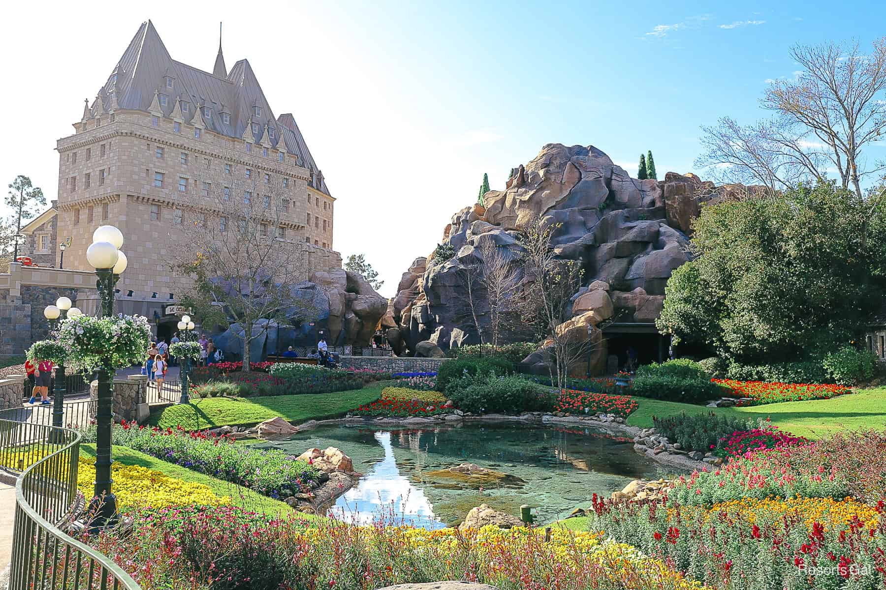 Epcot's Victoria Gardens replica in the Canada Pavilion 