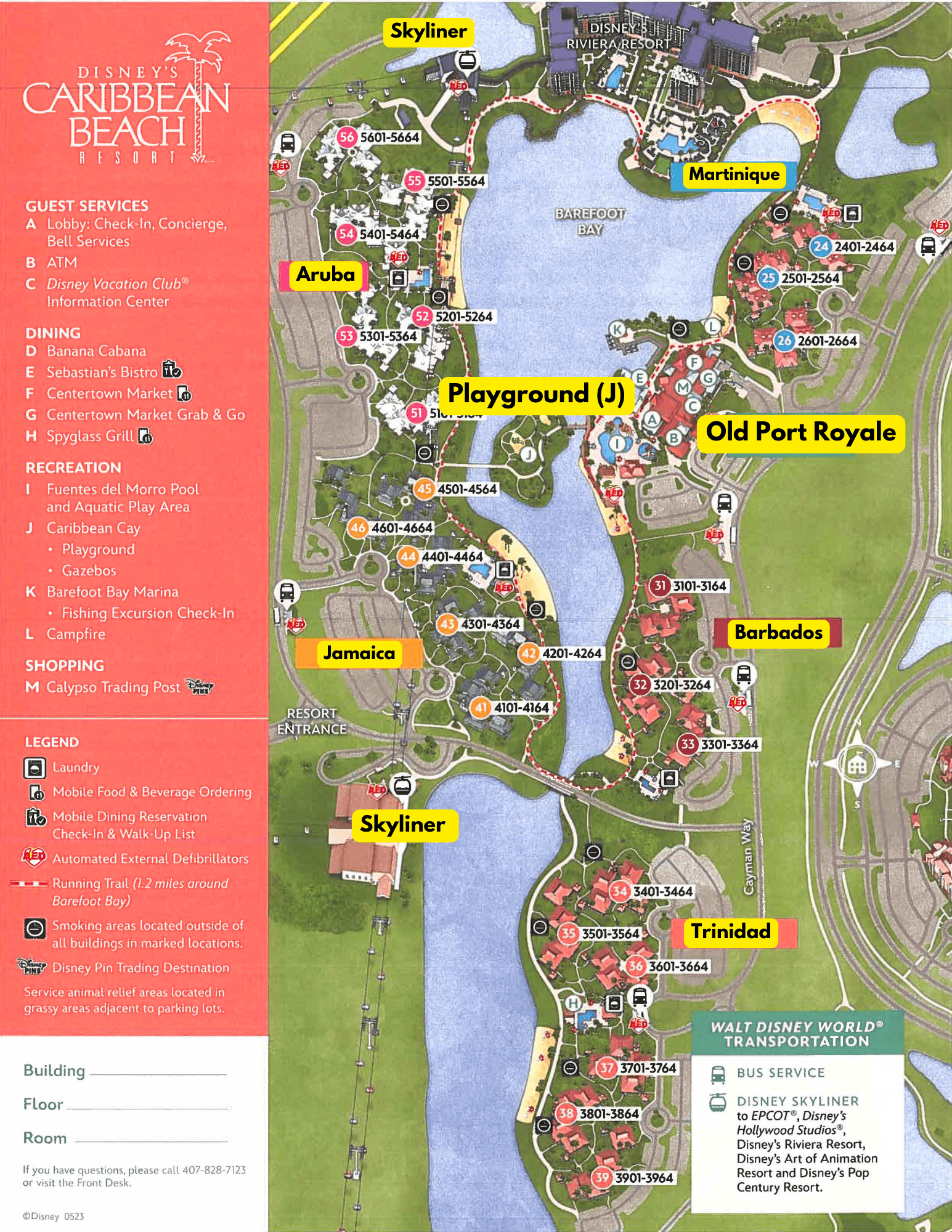 playground location at Disney's Caribbean Beach Resort