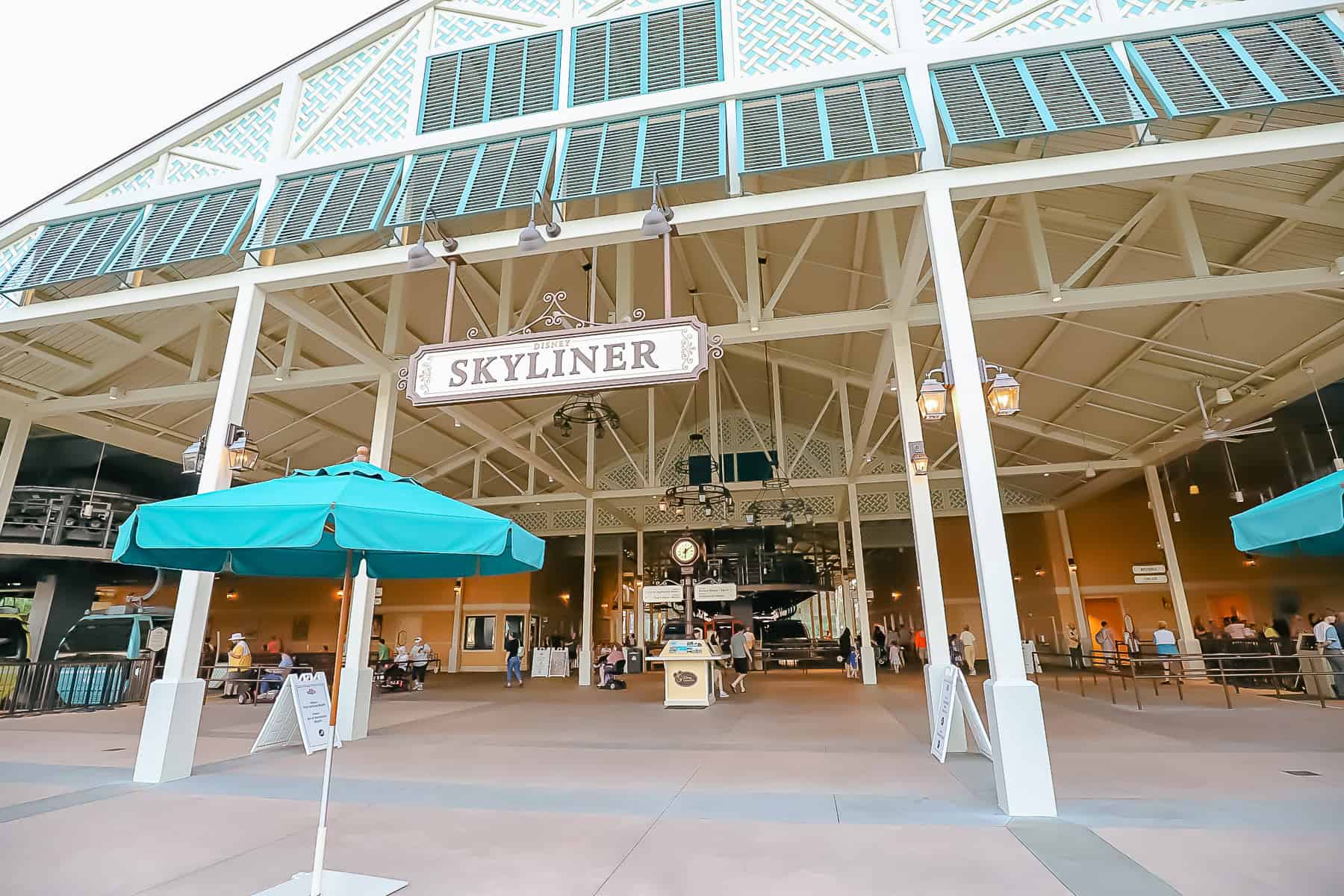 the Skyliner stop at Caribbean Beach 