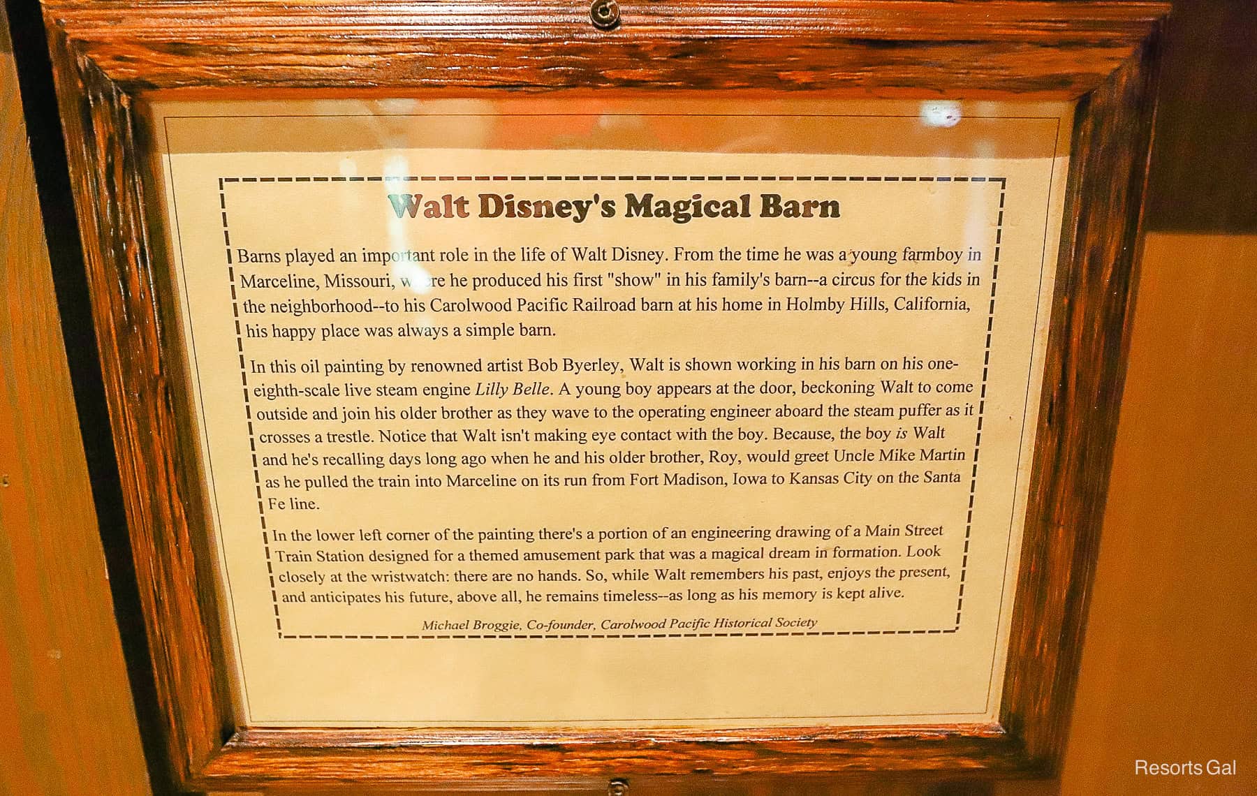 an informational about Walt Disney's Magical Barn 