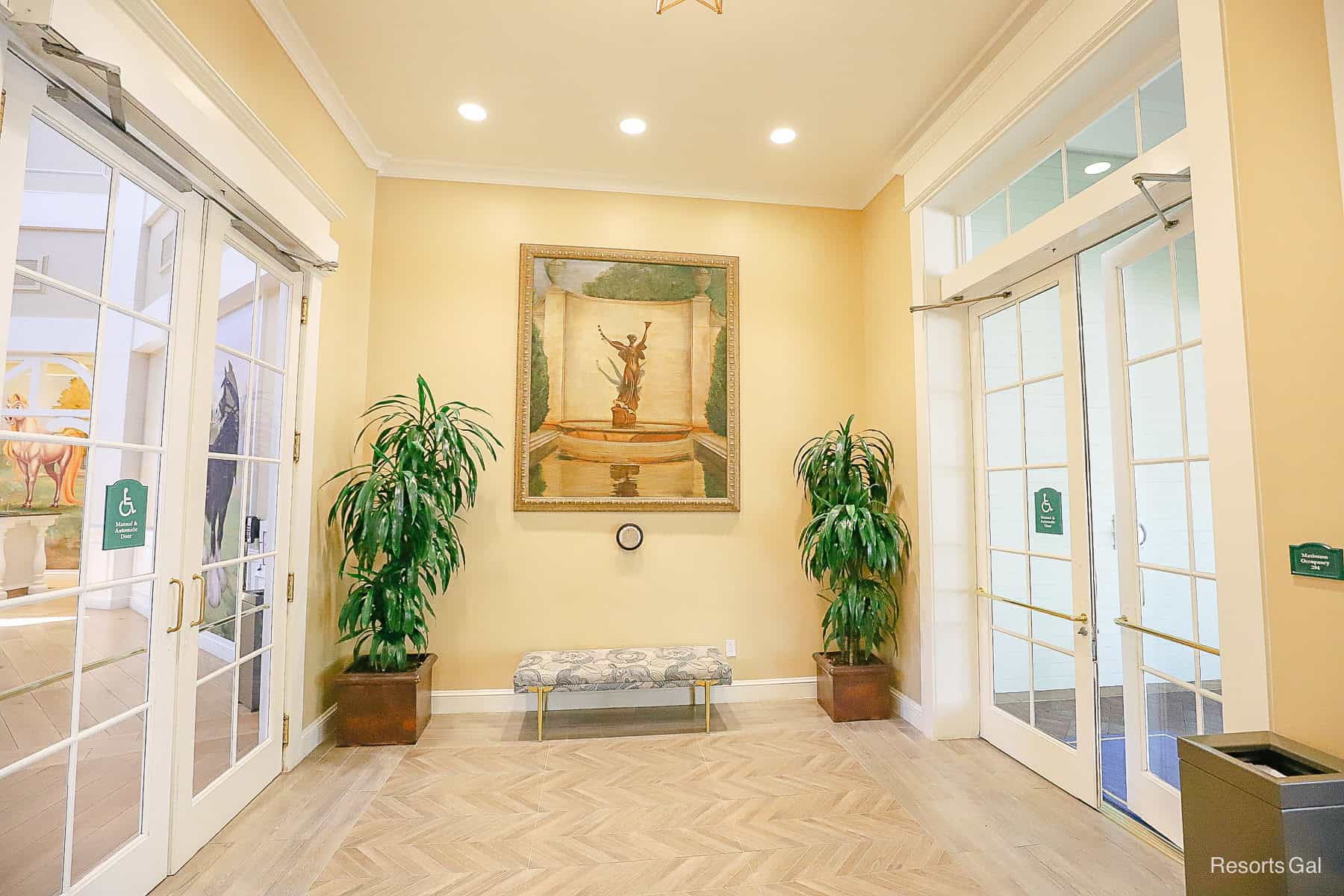 a small foyer between the entrance and the lobby 