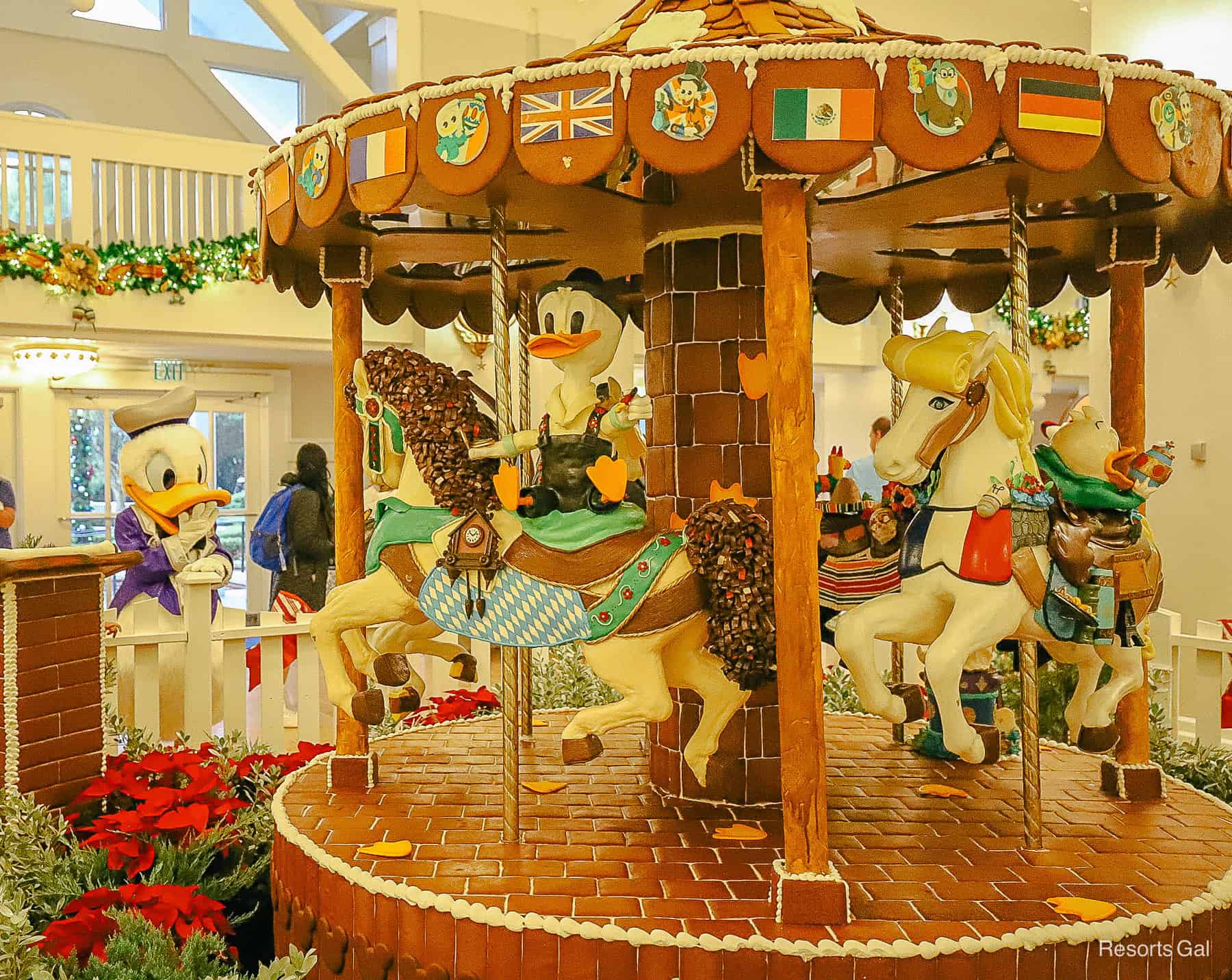 Characters at the Disney Resorts at Christmas 