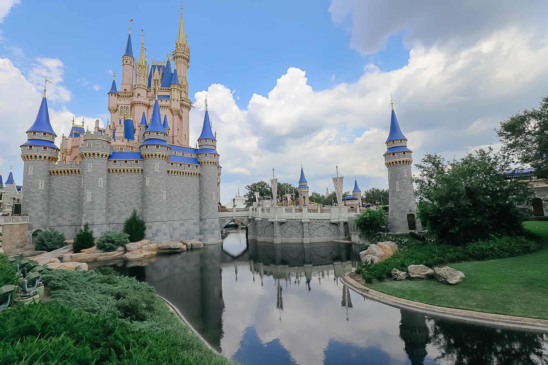 a side view of Cinderella Castle 