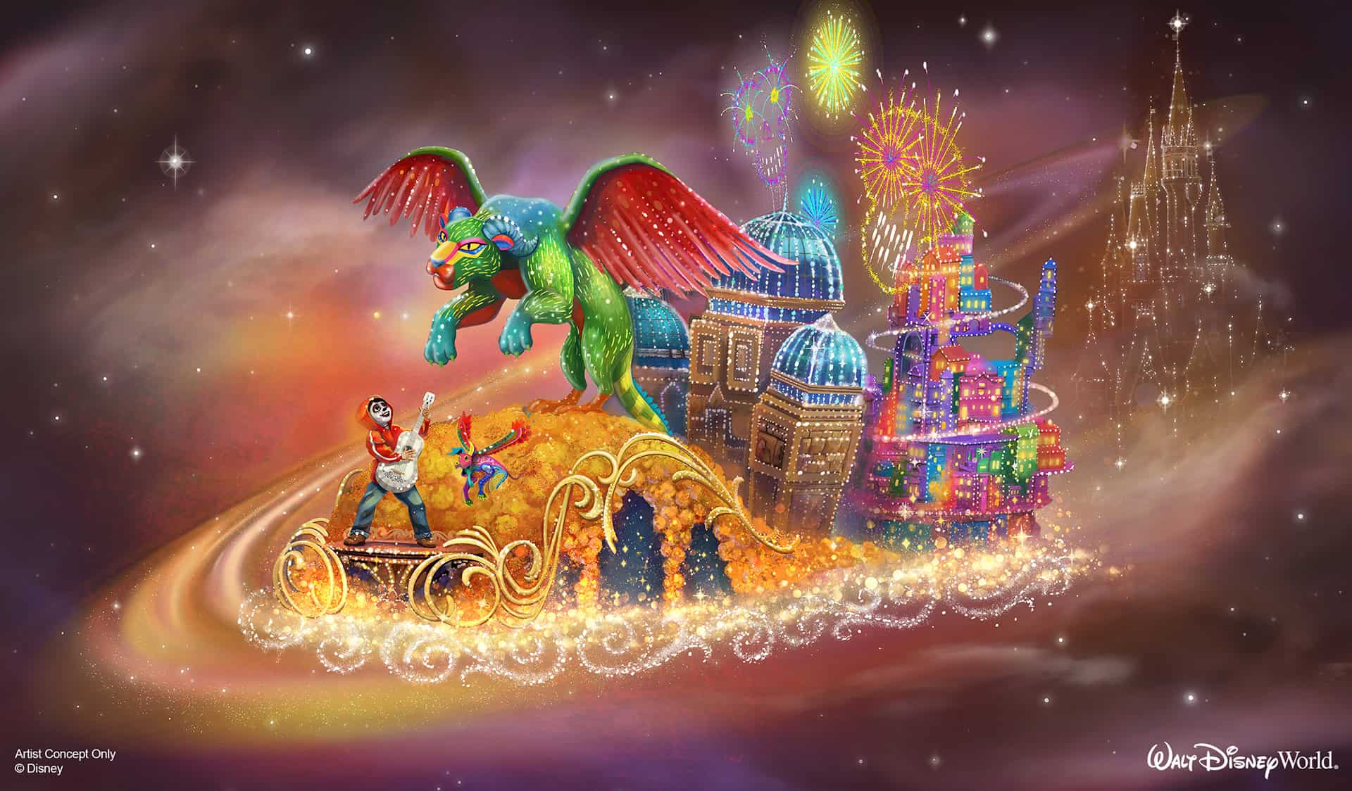 Coco Float concept art released by Disney 