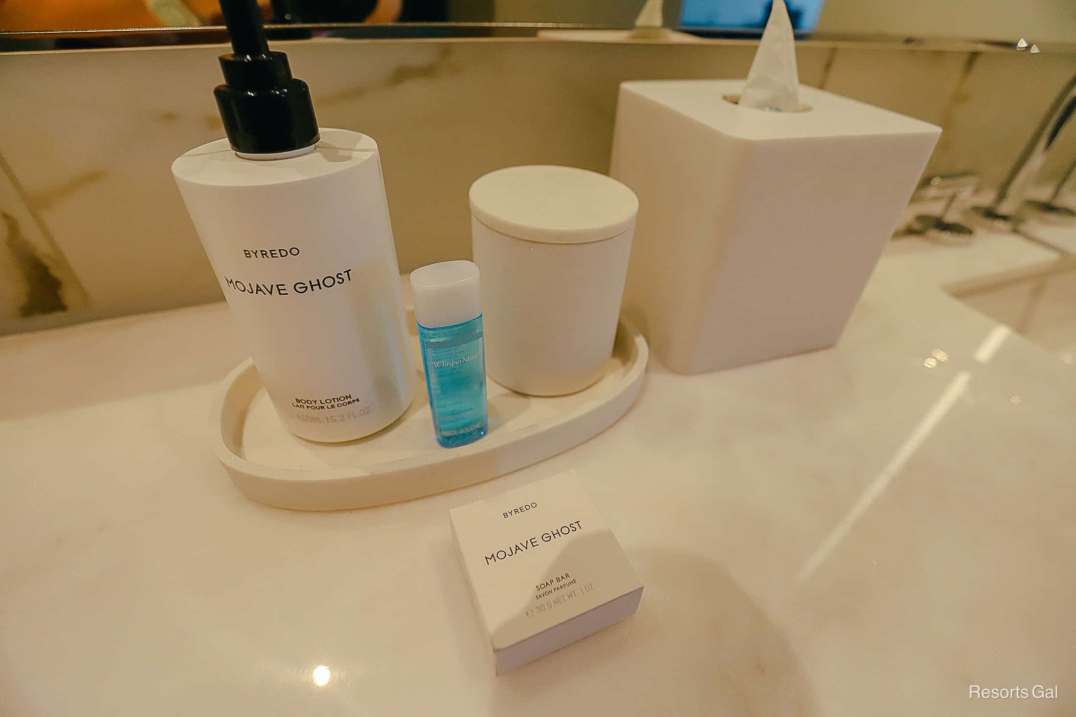 BYREDO Toiletries Mojave Ghost scent toiletries in the Conrad Hotel Orlando 