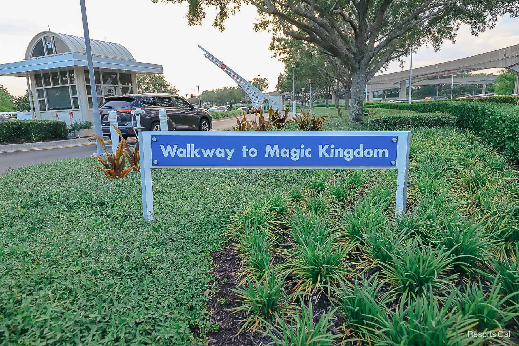 the walkway to Magic Kingdom 