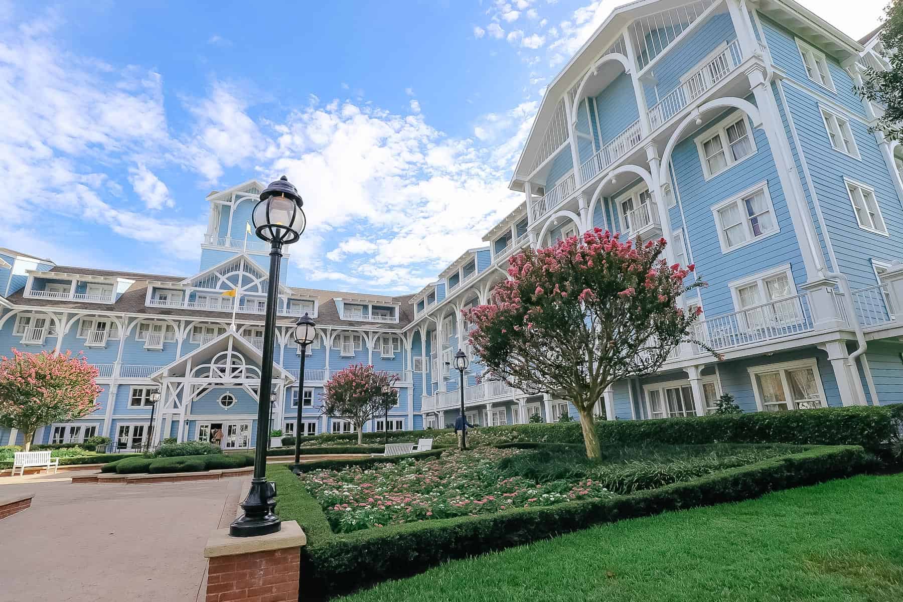 a peaceful view of our favorite crowd escape, Disney's Beach Club 