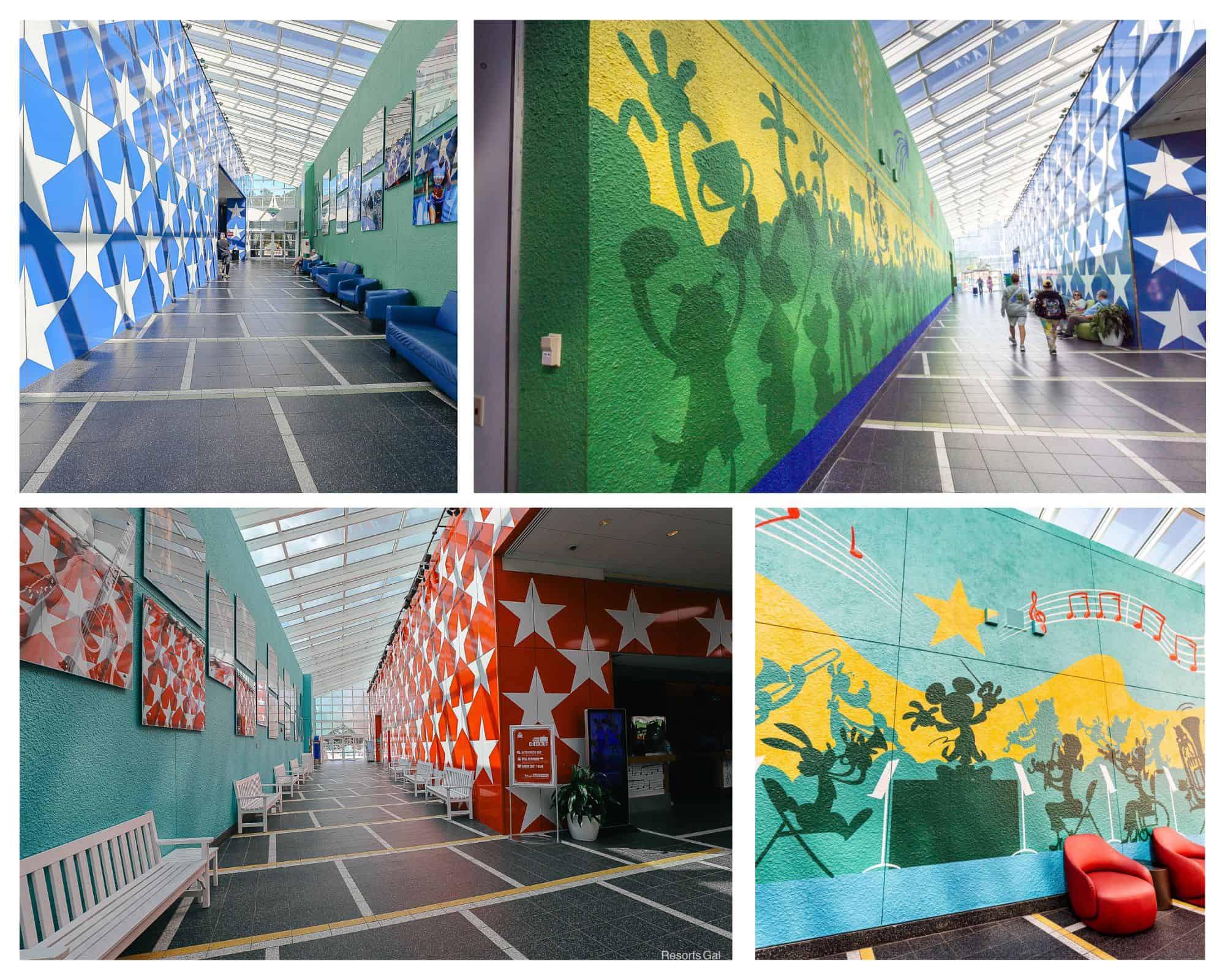 Before and After: Three Updated Murals Line the Walls of Disney’s All-Star Resorts