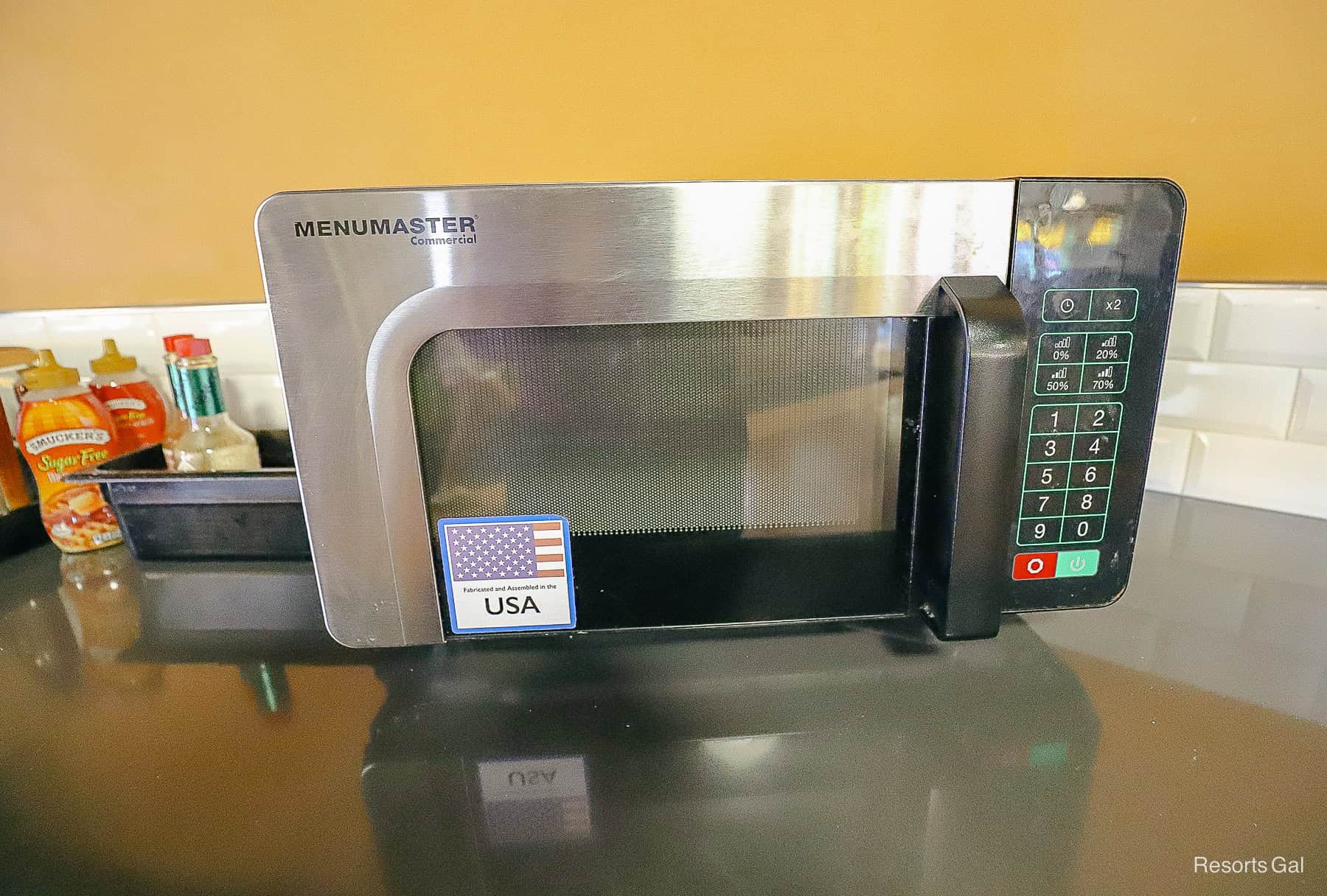 a microwave for guests to use at Disney's All-Star Music Resort 