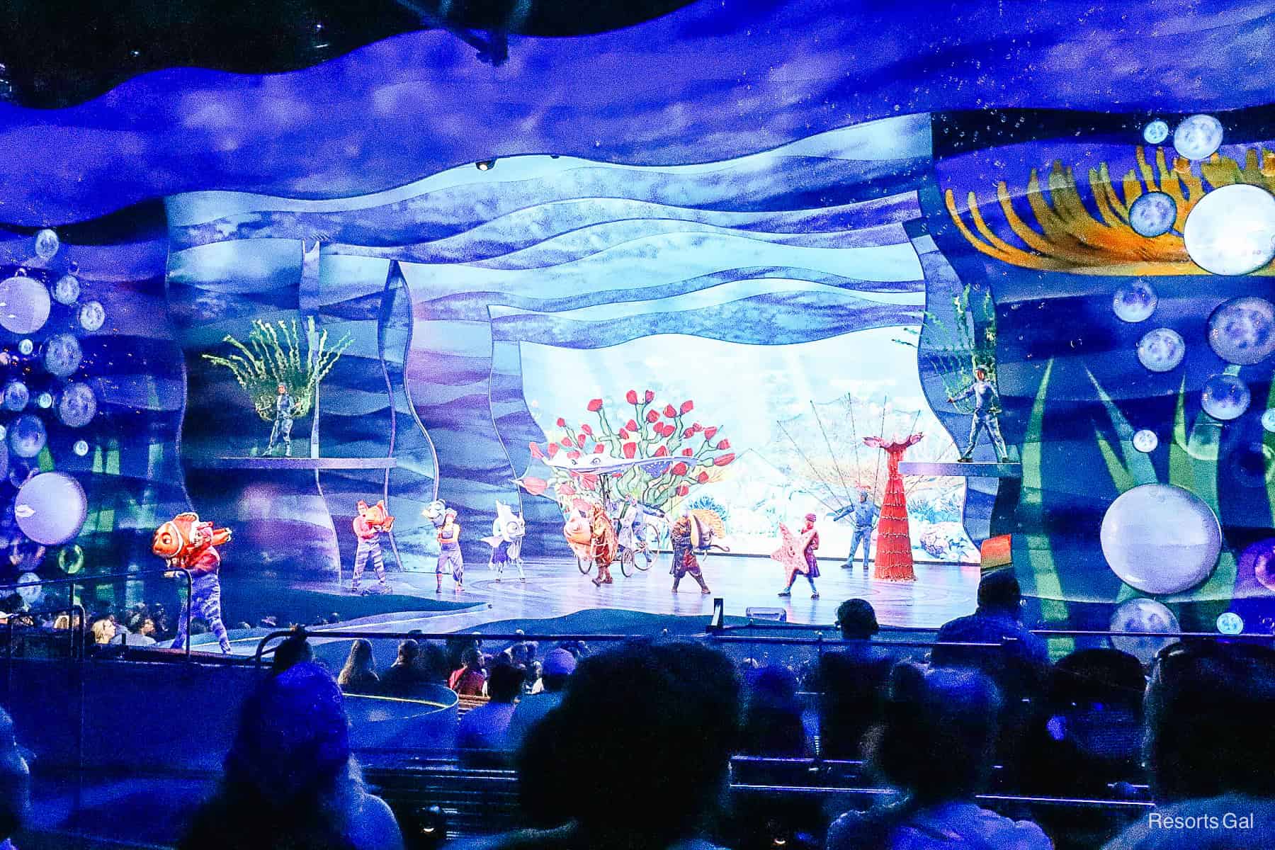 performers on stage during Finding Nemo show at Disney's Animal Kingdom 