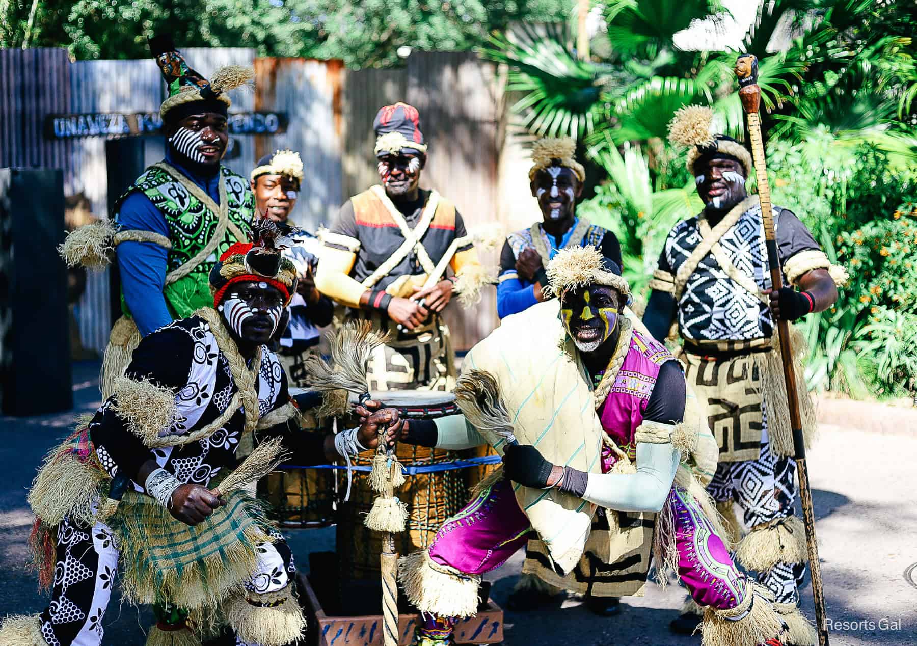 Harambe Village Acrobats after a performance at Disney's Animal Kingdom