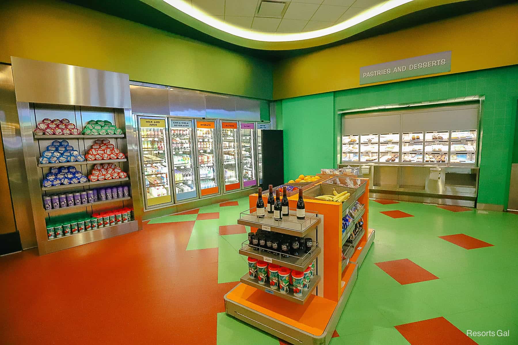 the grab and go food section in the food court at Art of Animation 