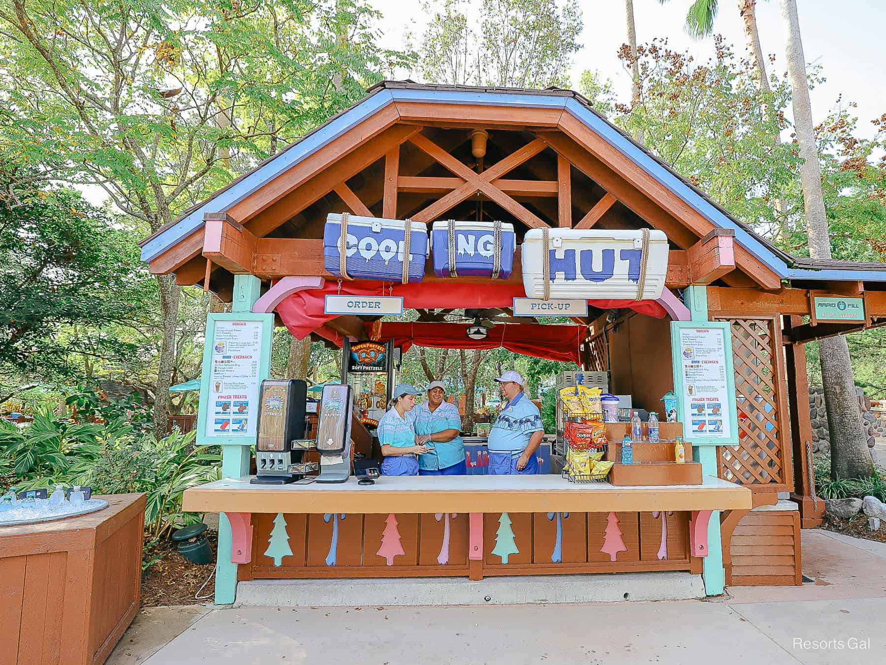 Cooling Hut kiosk at Disney's Blizzard Beach 