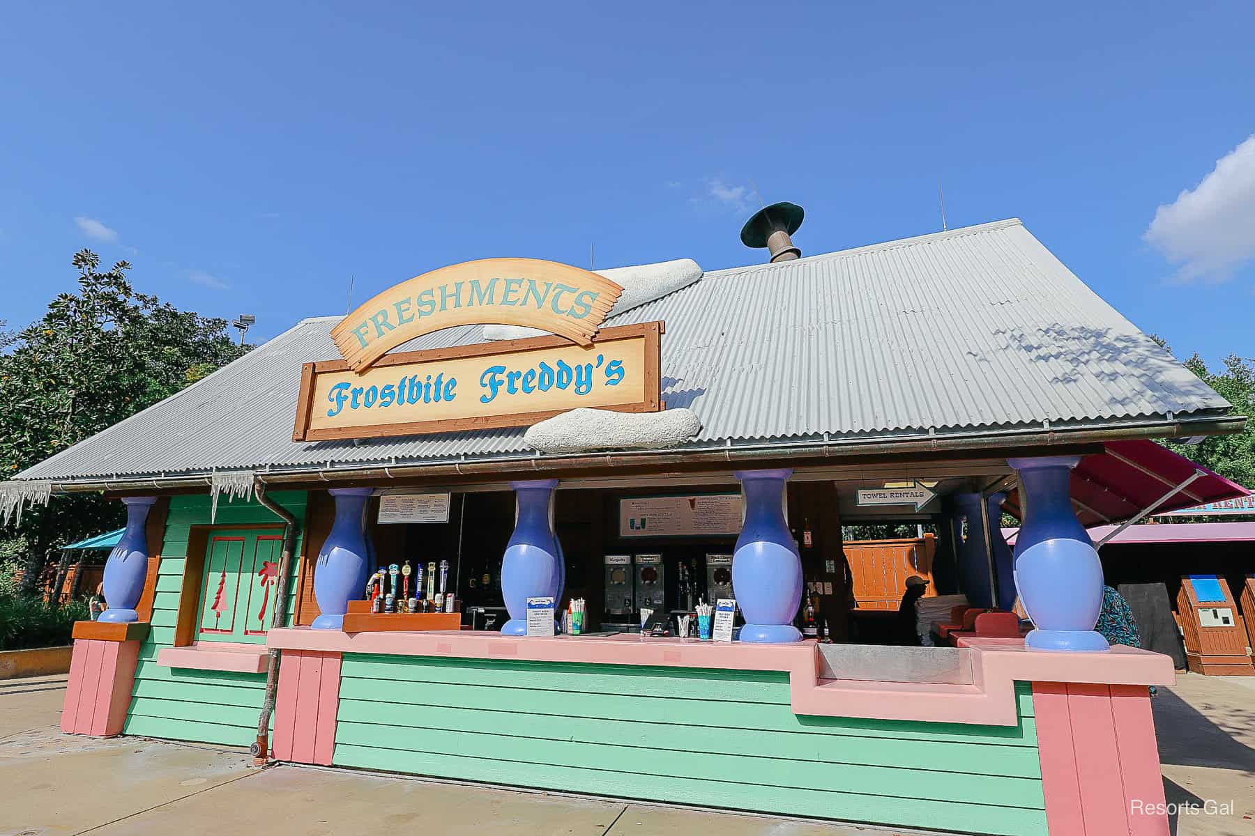 Frostbite Freddy's Freshment stand at Blizzard Beach 