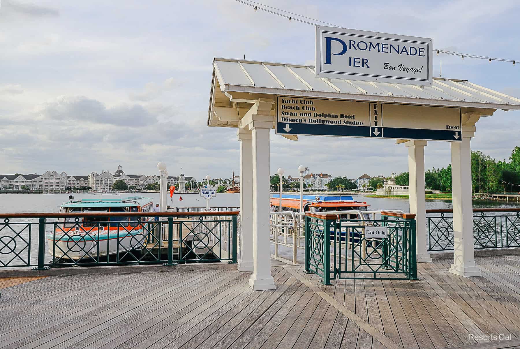 Promenade Pier Boat Dock at Disney's Boardwalk 