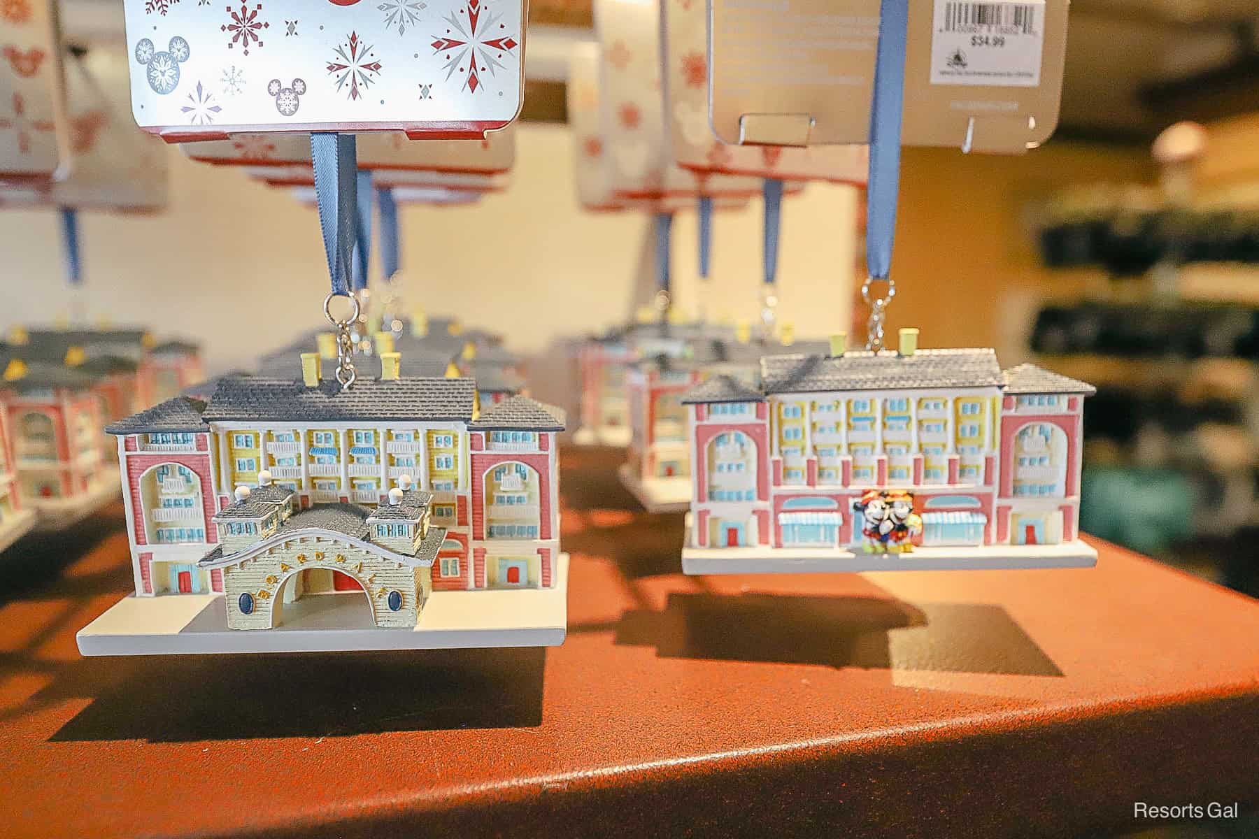 Disney's Boardwalk Resort Sketchbook ornament front and back 