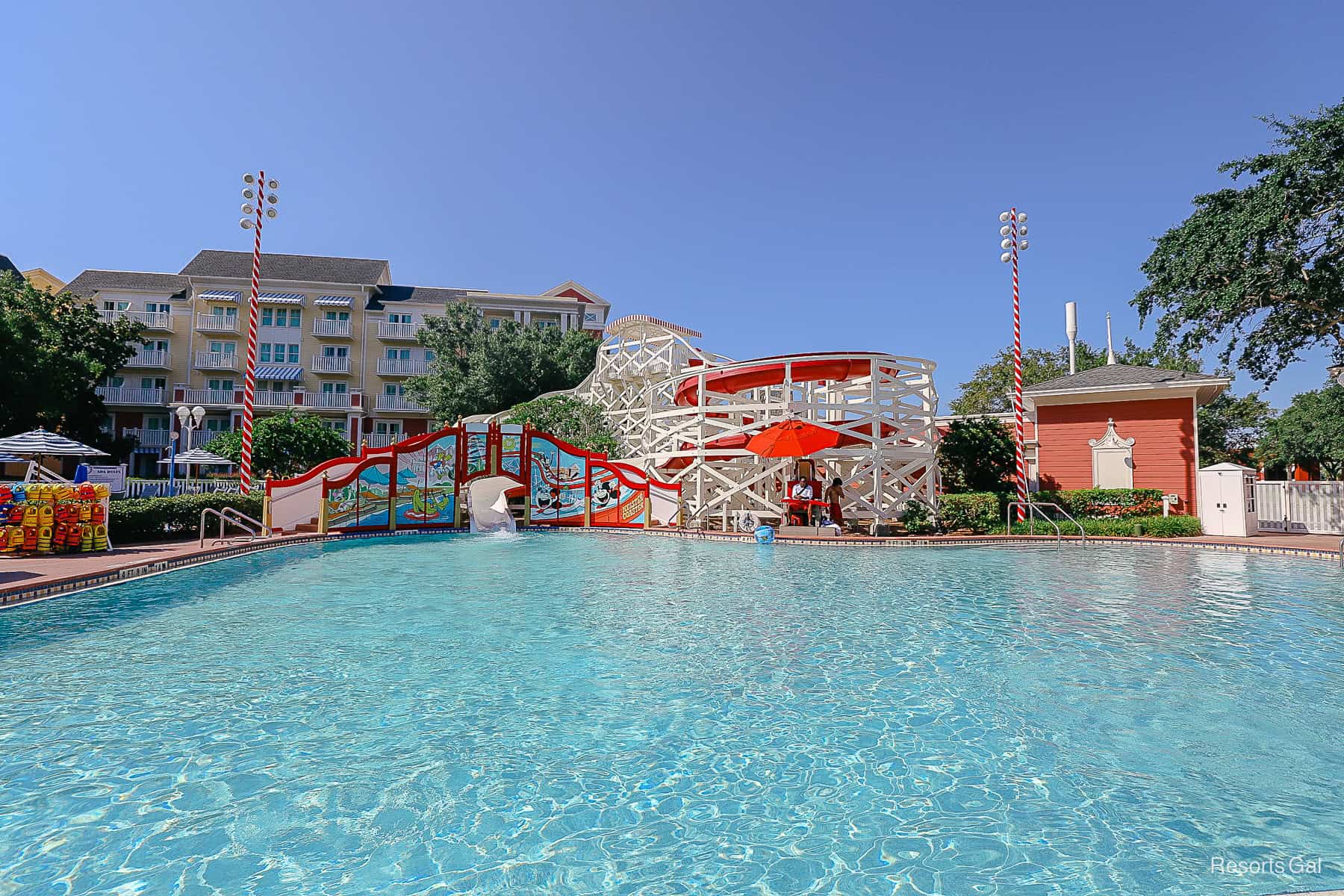 the pool bar at the Luna Park Pool at Disney's Boardwalk 