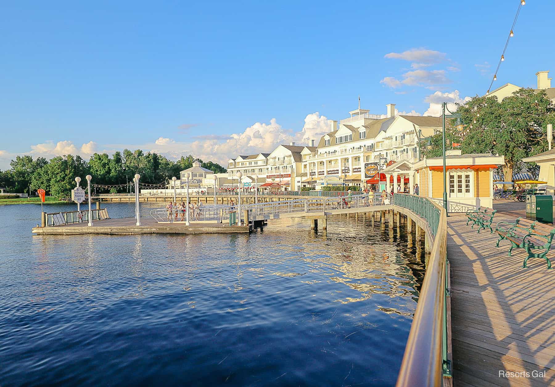 Disney's Boardwalk at sunset 