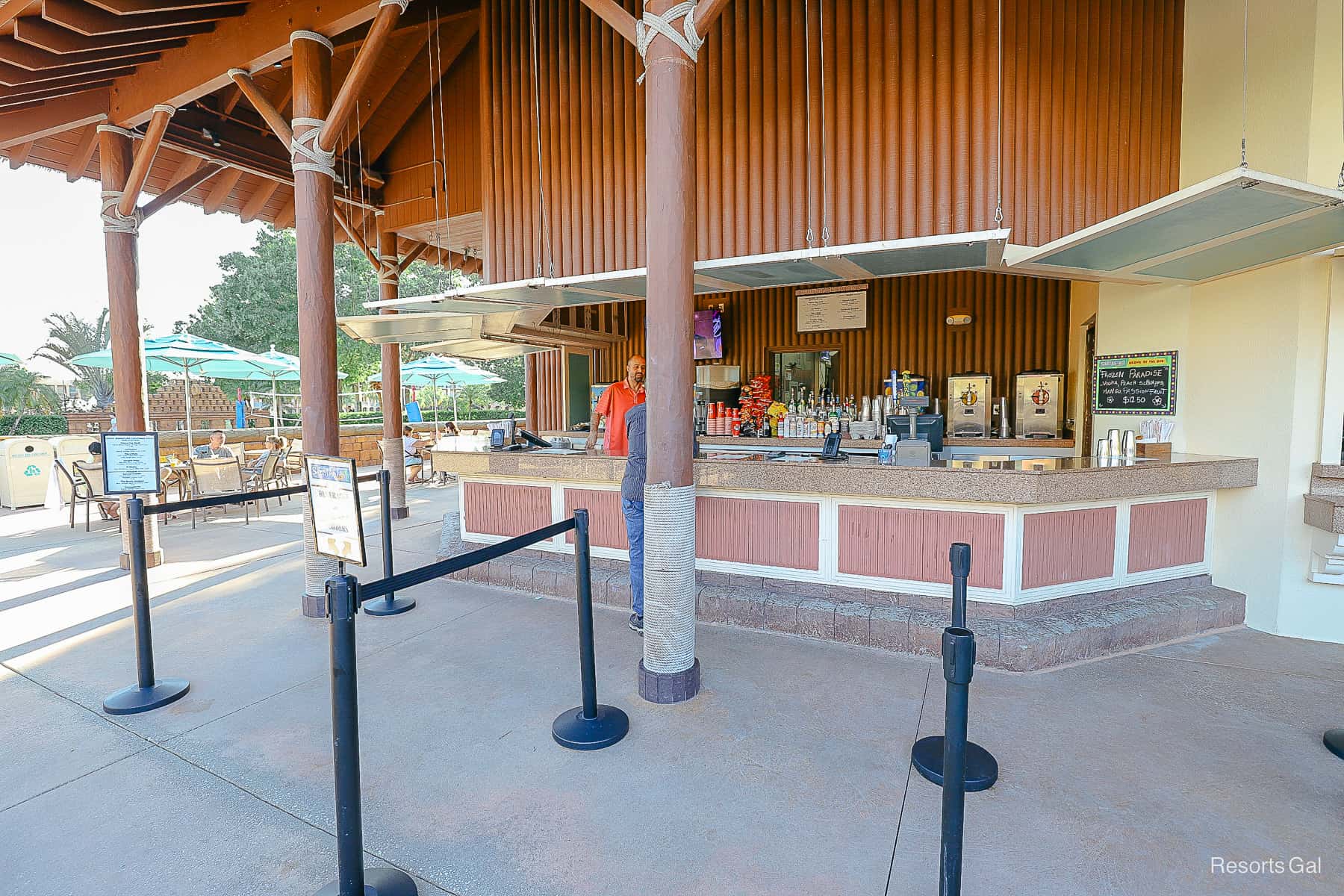 The walk-up counter for the pool bar at Coronado Springs 