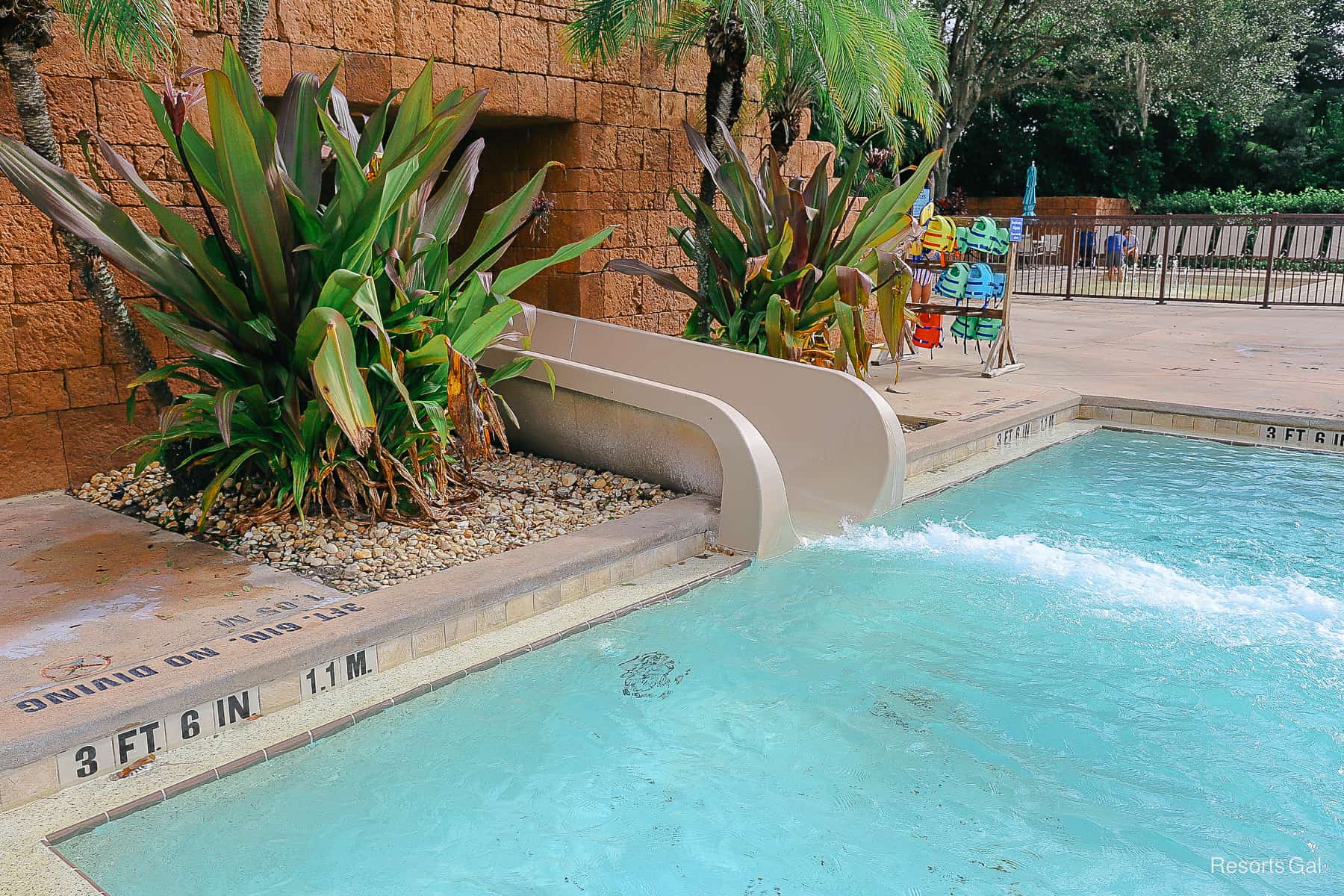 slide exit into the Coronado Springs Pool 