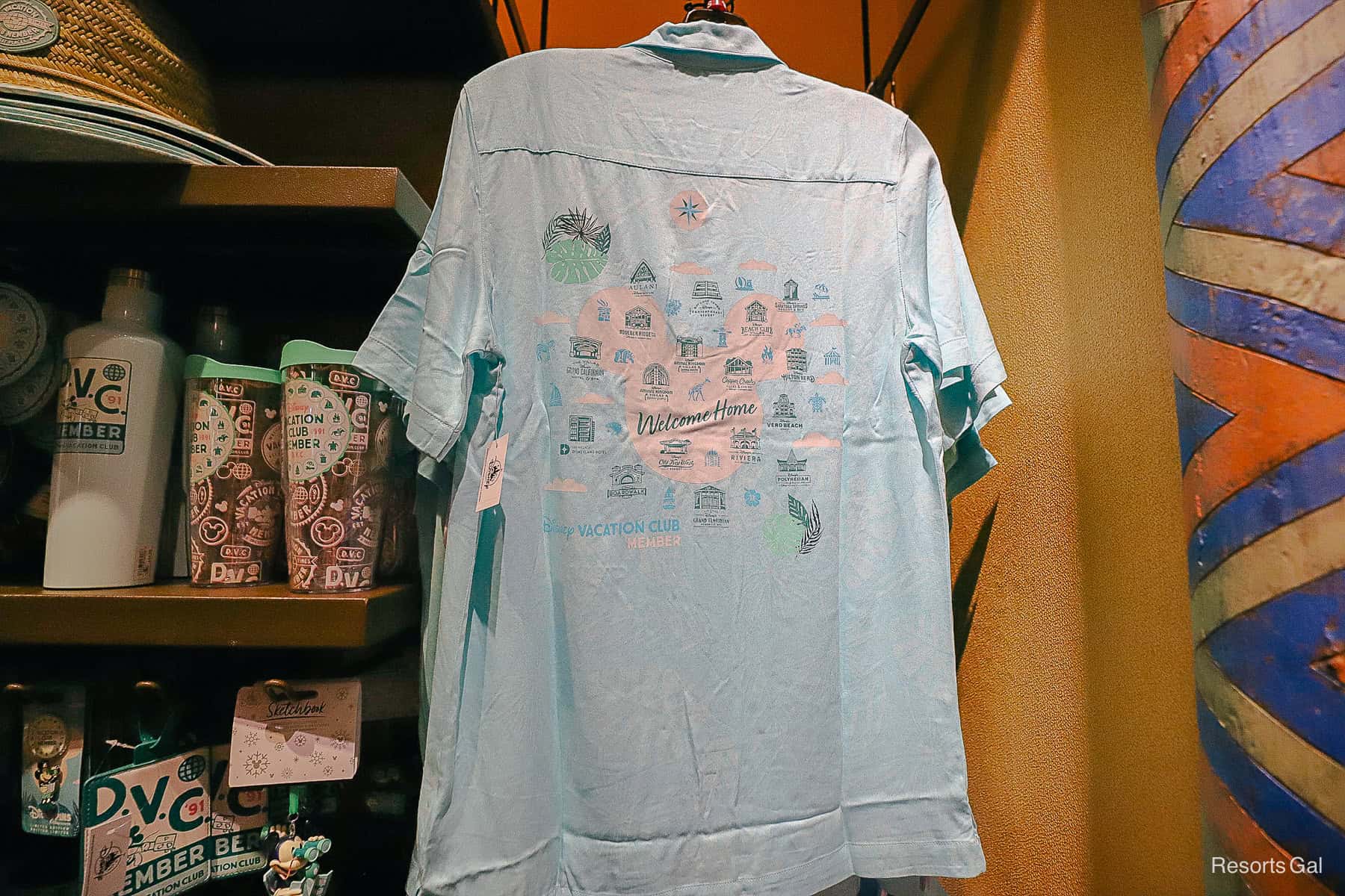 Disney Vacation Club button up top 