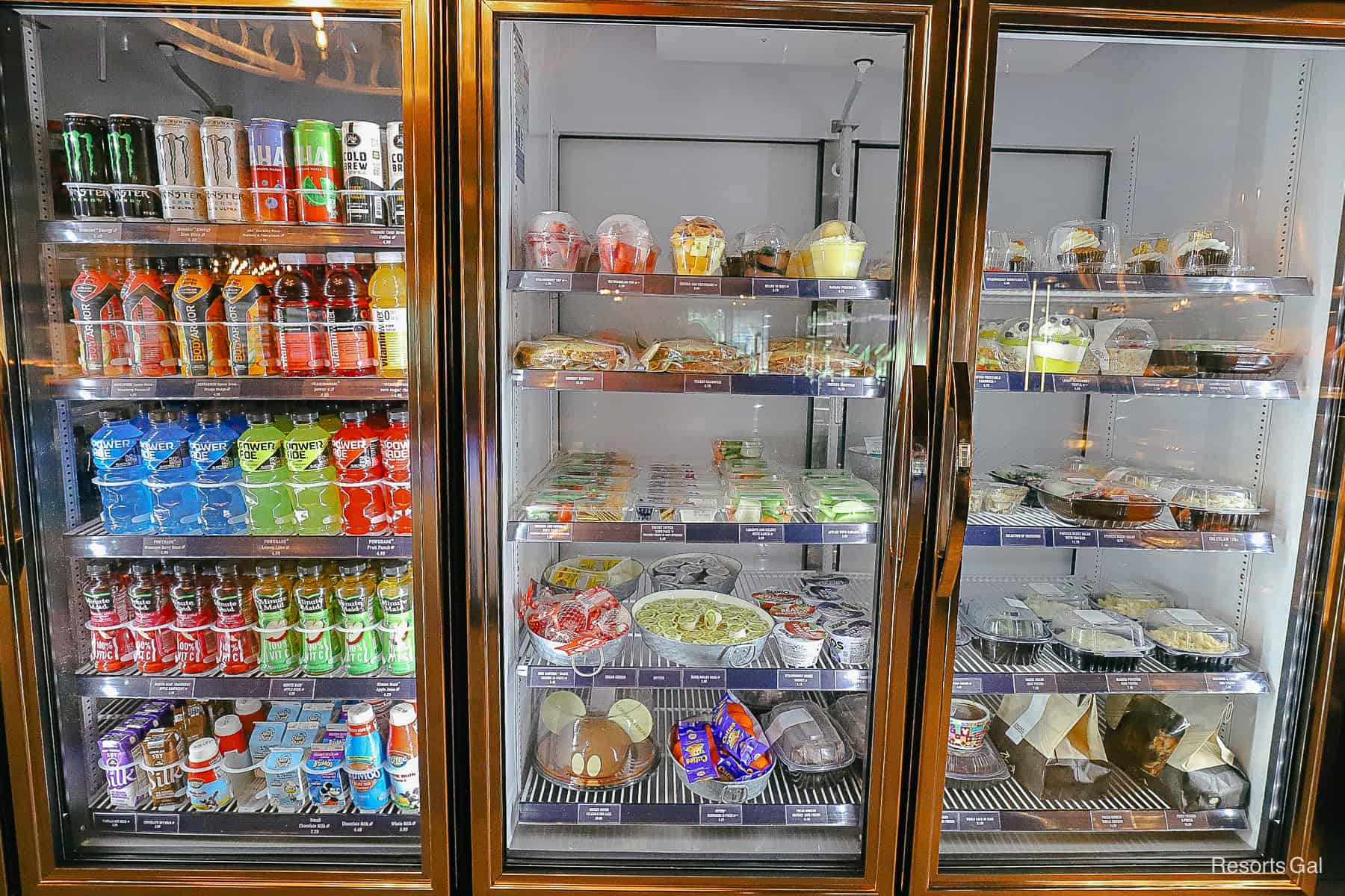 the refrigerated case at Disney's Fort Wilderness's Trails End 