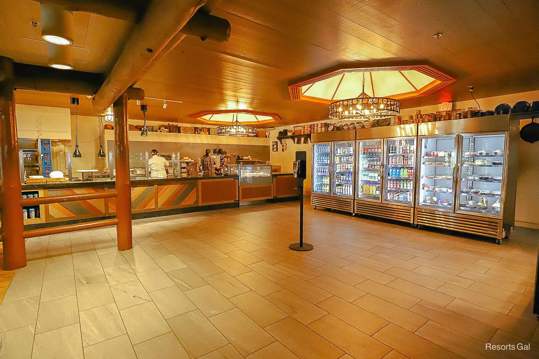 the interior layout of Trail's End Restaurant 