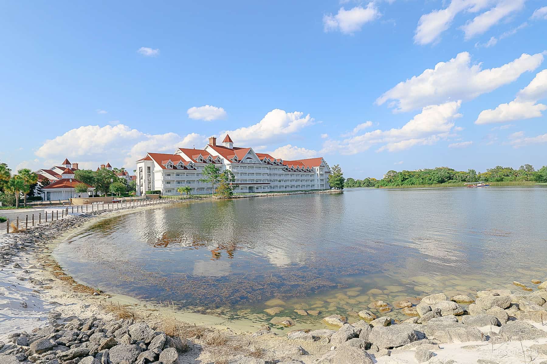 sitting on Seven Seas Lagoon