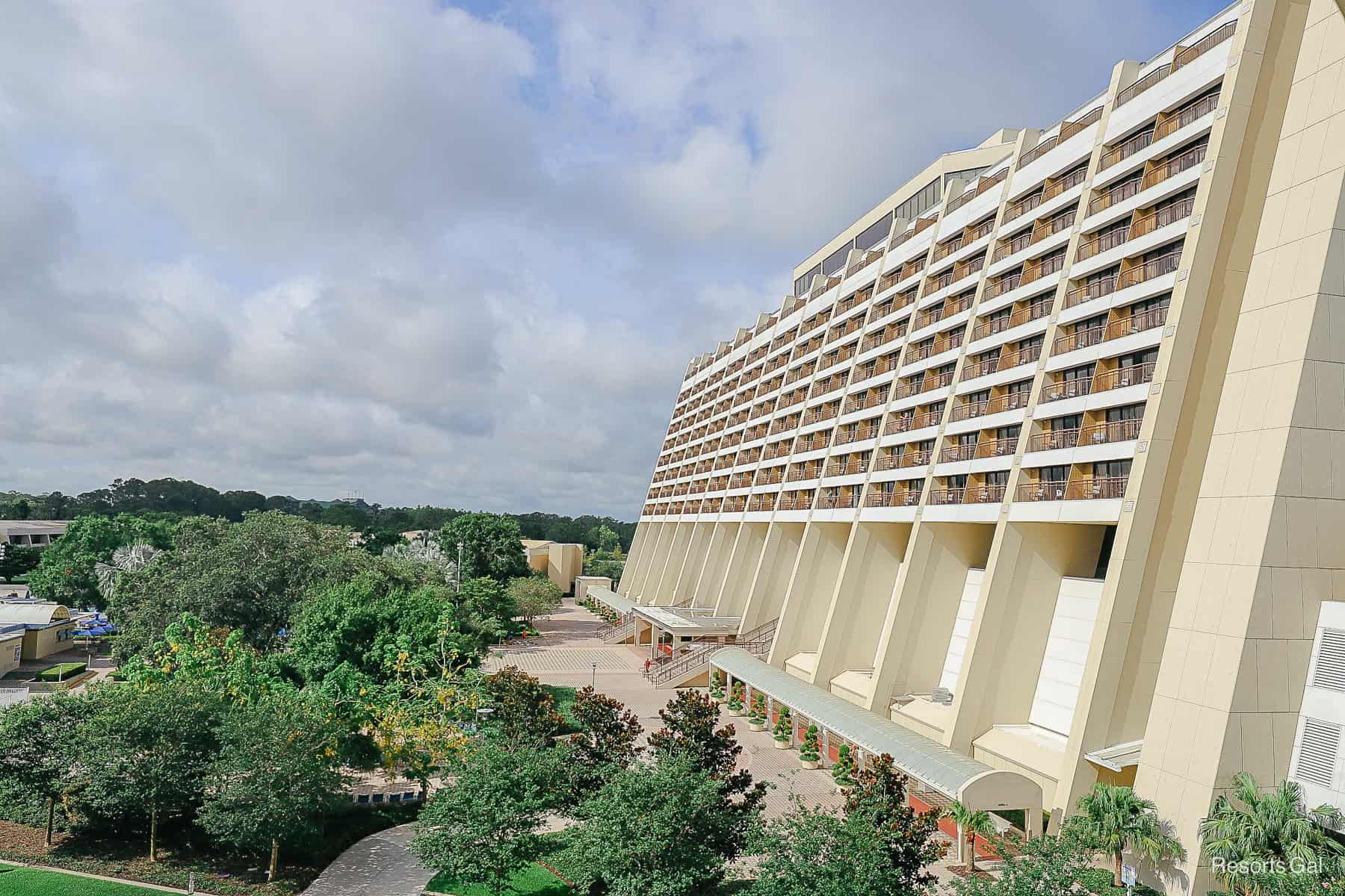 the Contemporary Resort as seen from the nearby bridge 