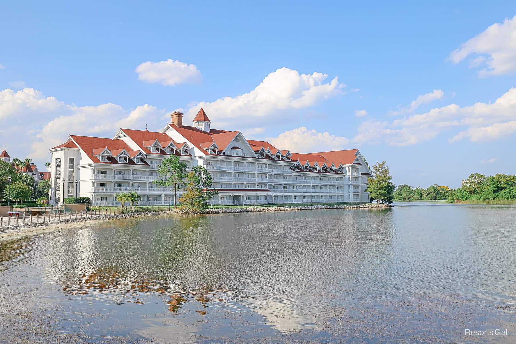 the Grand Floridian's Big Pine Key as it rests along the resort shoreline 