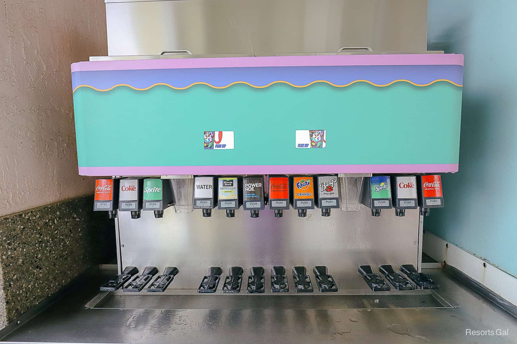 a fountain beverage refill machine at Old Key West 