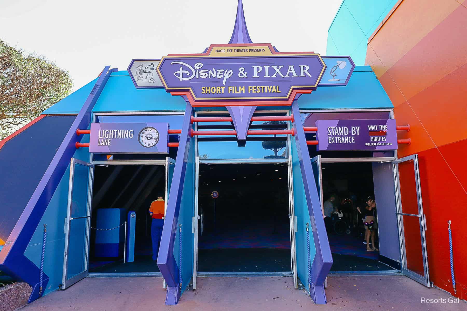 Disney & Pixar Short Film Festival entrance for standby and Lightning Lane 