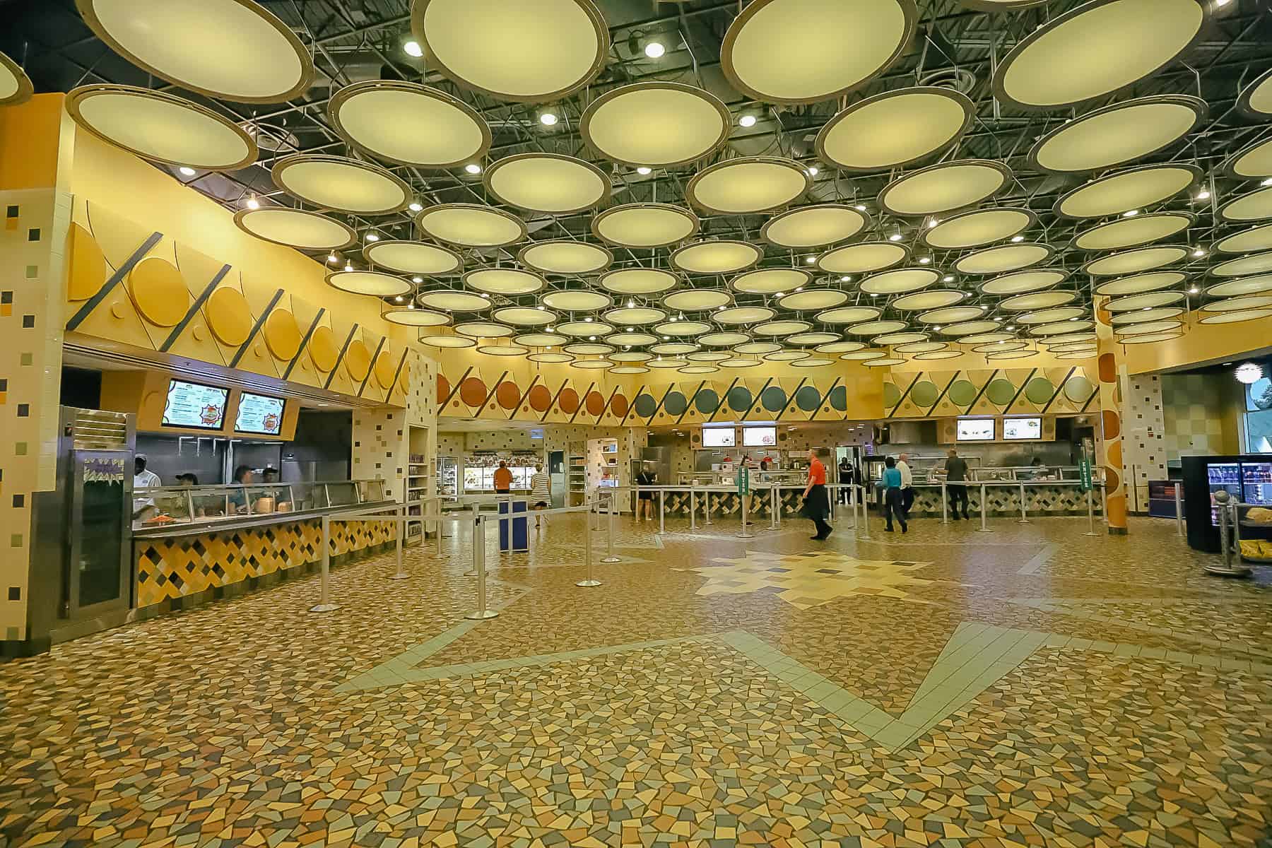 an overview of the restaurant at Disney's Pop Century Resort 